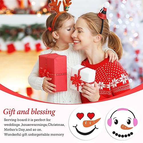 Miniatura 7 de 48 notas adhesivas de cara de muñeco de nieve de Navidad, notas adhesivas de expresión de muñeco de nieve, notas autoadhesivas de invierno para