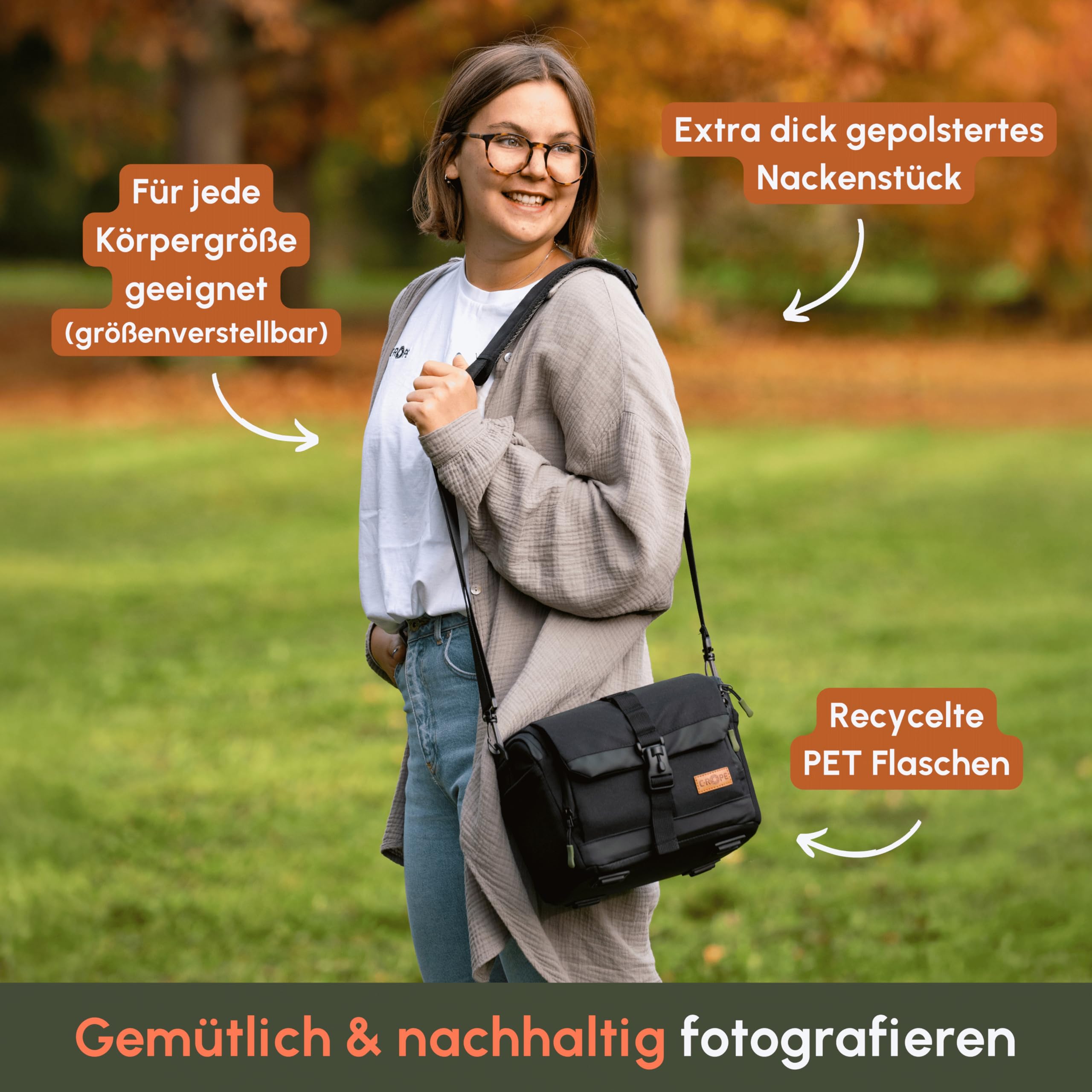 C-Rope wasserfeste Kameratasche zum Umhängen | Tasche für Kamera Ausrüstung | Für kleine Fotografie Ausrüstung statt Kamerarucksack