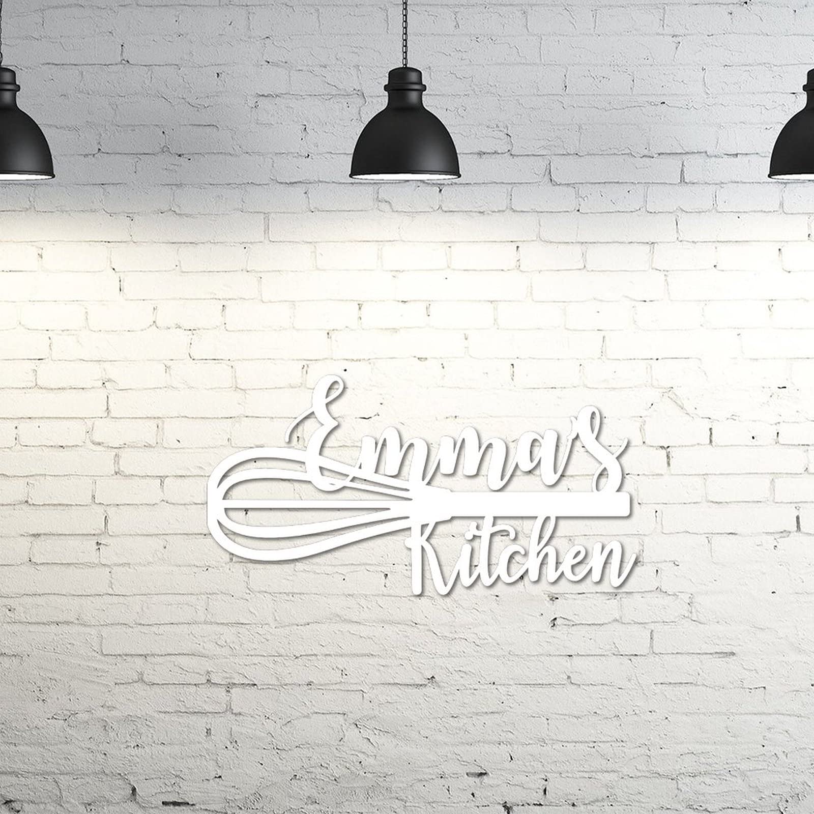Letrero de metal personalizado para cocina, letrero de nombre de cocina, letra dividida, monograma de metal, puerta delantera, inauguración de la casa, regalo para amantes de la cocina, regalo de