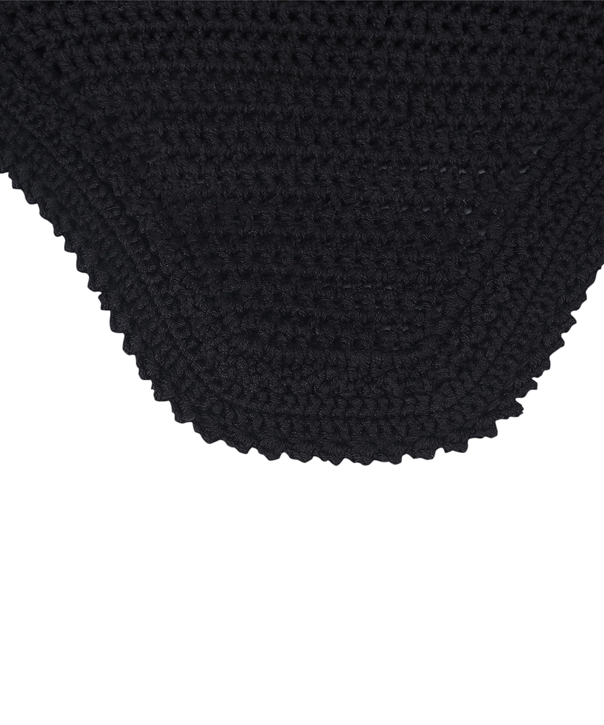 Void Crochet - Gorro para orejas de caballo, protección contra moscas de resistencia prominente, paquete de 1 unidad (grande: (horizontal) A: 34 cm, (vertical) B: 42 cm, negro)