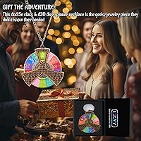 Vista 8 de DND 5E Class & D20 - Collar giratorio de dados – Recogedor de ruleta de clase 2 en 1 y herramienta de rollo de dados D20 – Esmalte duro