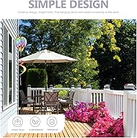 Vista 5 de STOBOK Globo caliente de viento, 3 piezas, molinete de arcoíris, rústico, globo de aire caliente, globo de aire caliente, globo de aire caliente