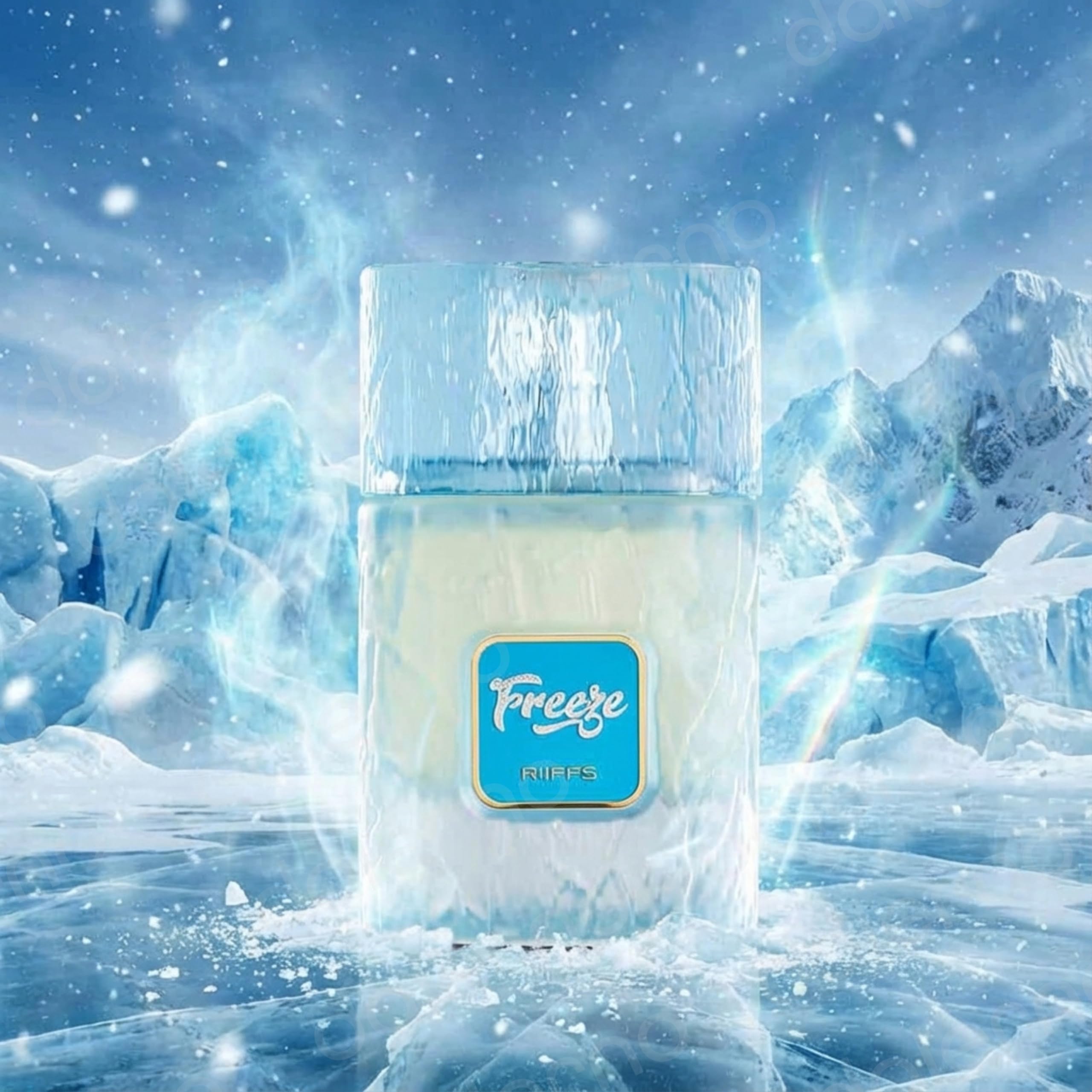 Freeze Parfüm Extrait de Parfum100 ml Unisex – Frisch-würziger aquatisch-zitrischer Duft für Damen & Herren, langanhaltender Premium Duft mit Bergamotte, Jasmin & warmer Amber-Basis Luxus RiiFFS