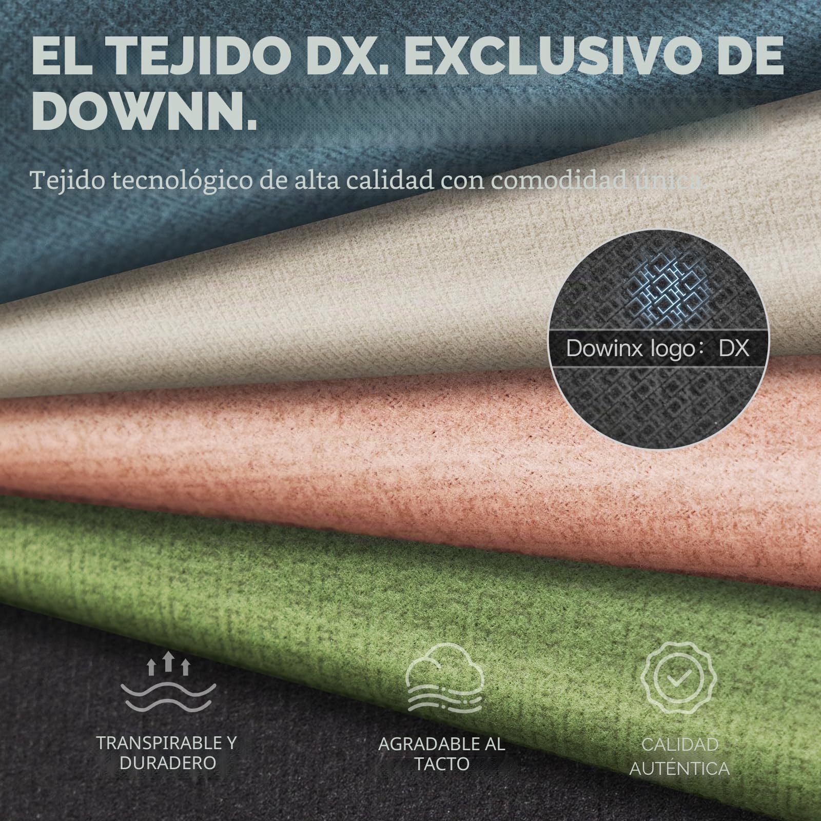 Dowinx Silla Gaming de Tela con Reposapiés Abatible y Extraíble, Silla Ergonómica para Oficina con Cojín de Gel y Muelles Ensacados, Silla Gamer Reclinable con Soporte Lumbar, para Adultos, Negro