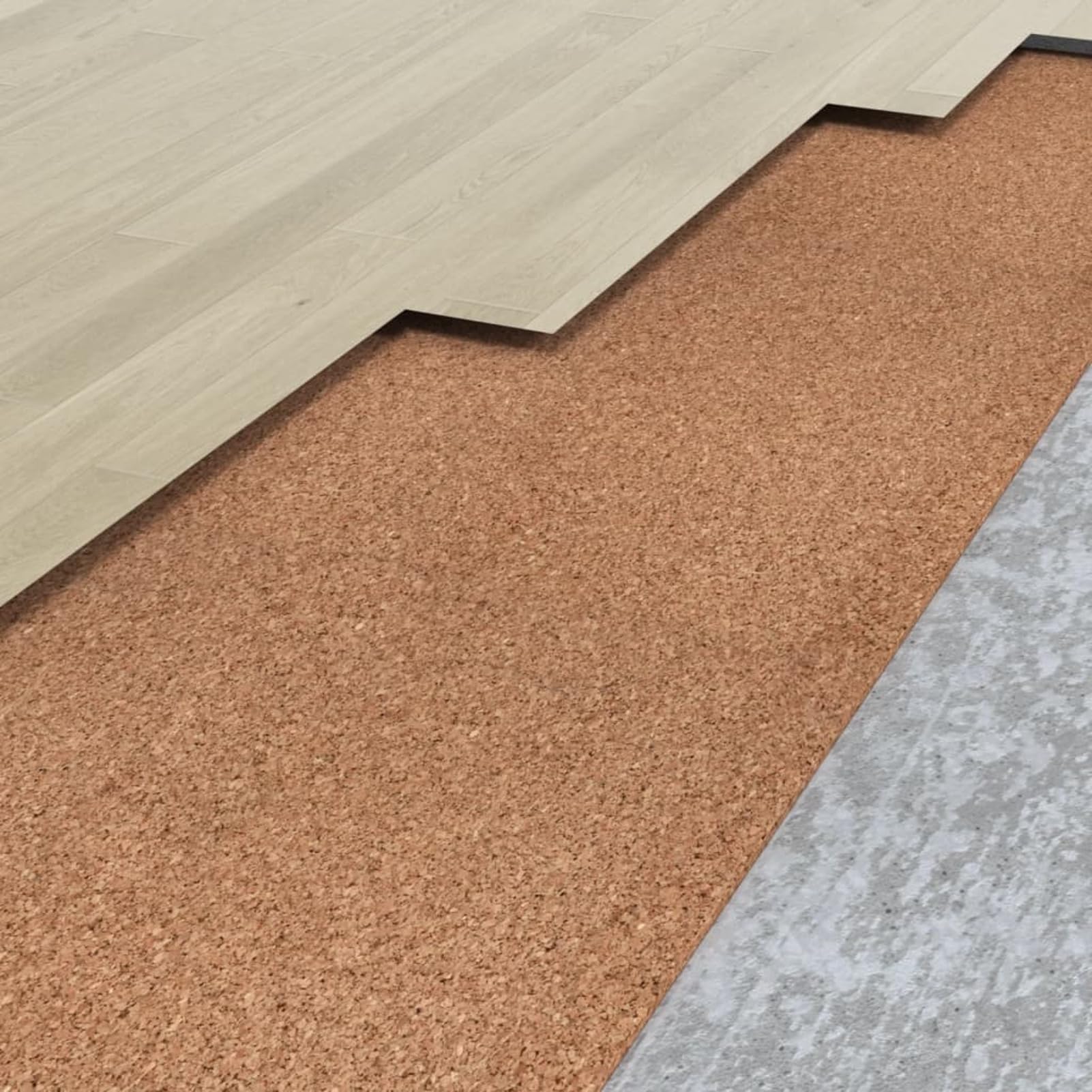 Homgoday Rollo de Corcho 100x500 cm 8 mm Aislamiento Bricolaje
