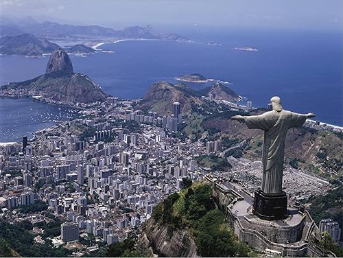 Miniatura 2 de ART.COM Lienzo decorativo para pared, diseño de la estatua del Cristo Redentor, Río de Janeiro, Brasil, decoración de lugares, 16 x 12 pulgadas