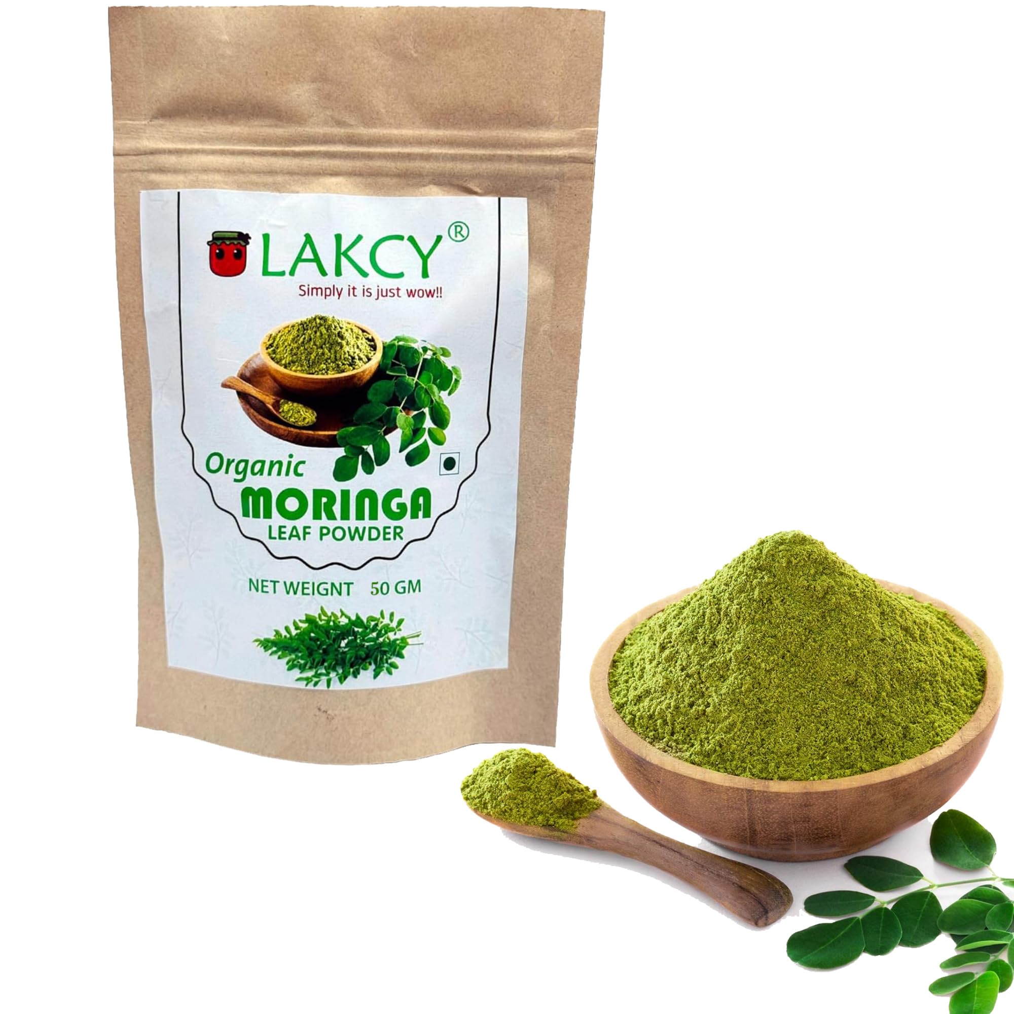 LAKCY Natural Organic Moringa Leaf Powder | Drumstick Leaf Powder | Ayurvedic Support For Holistic Wellness | Herbal Supplement | Rich In Antioxidants | Good For Digestion, Energy, Immunity, Weight Loss - 50g (B0DG27F6B9) Amazon Price History, Amazon Price Tracker