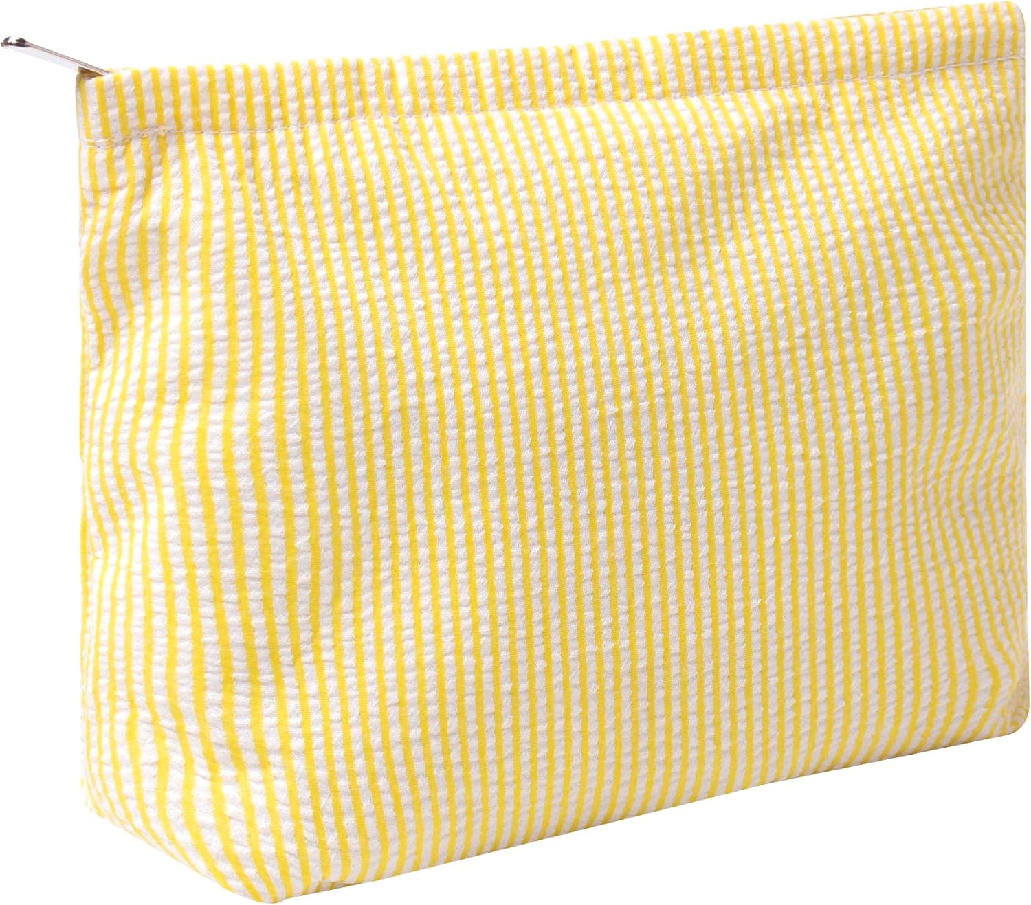 Makeup Bag Cosmetic Bag Travel Toiletry Bag Aesthetic Canvas Organizer Bag Zipper Pouch for Women (yellow) Makeup Bag Cosmetic Bag Travel Toiletry Bag Aesthetic Canvas Organizer Bag Zipper Pouch for Women (yellow)