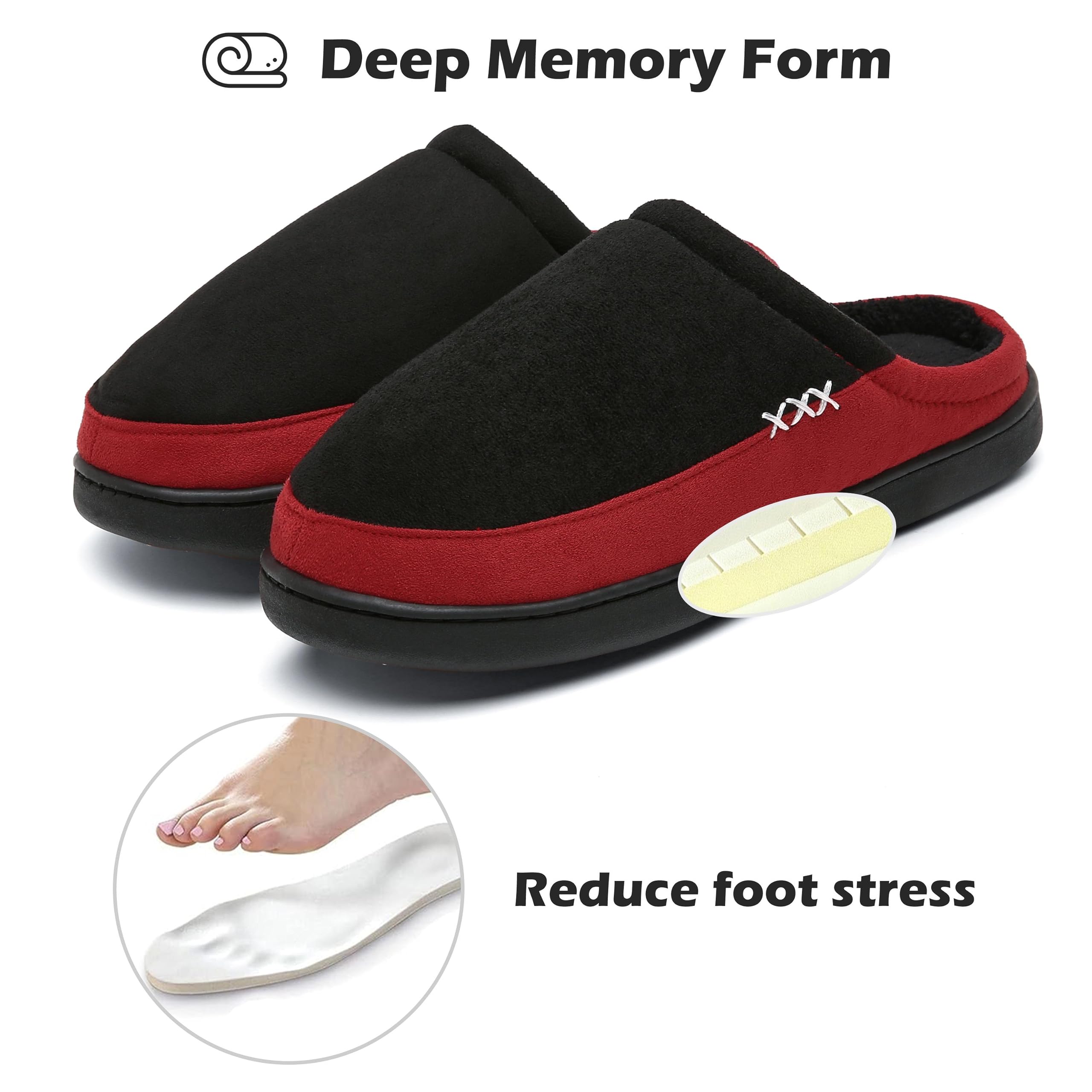 Mishansha Pantofole in Memory Foam per Uomo Donna Antiscivolo Ciabatte Invernali