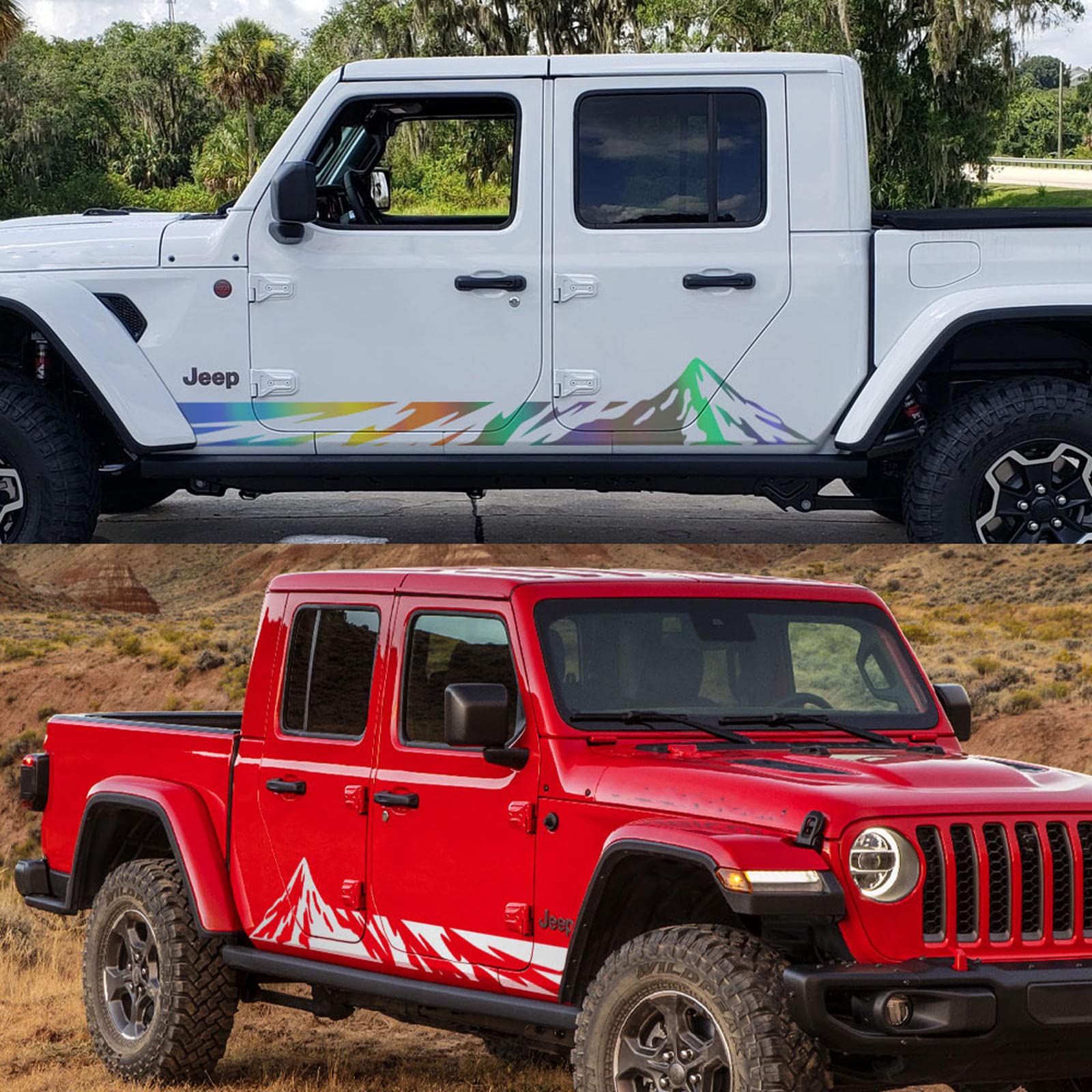 Naklejki samochodowe boczne drzwi Pickup, dla Jeep Gladiator JT ciężarówka grafika góry naklejki dekoracyjne samochód pokrywa winylowa Auto Tuning