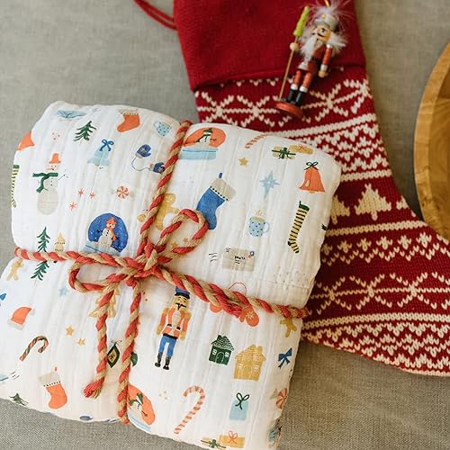 Vista 34 de Little Unicorn - Colcha de algodón original de muselina extrasuave de varias capas, para bebés y niños pequeños (planetas)