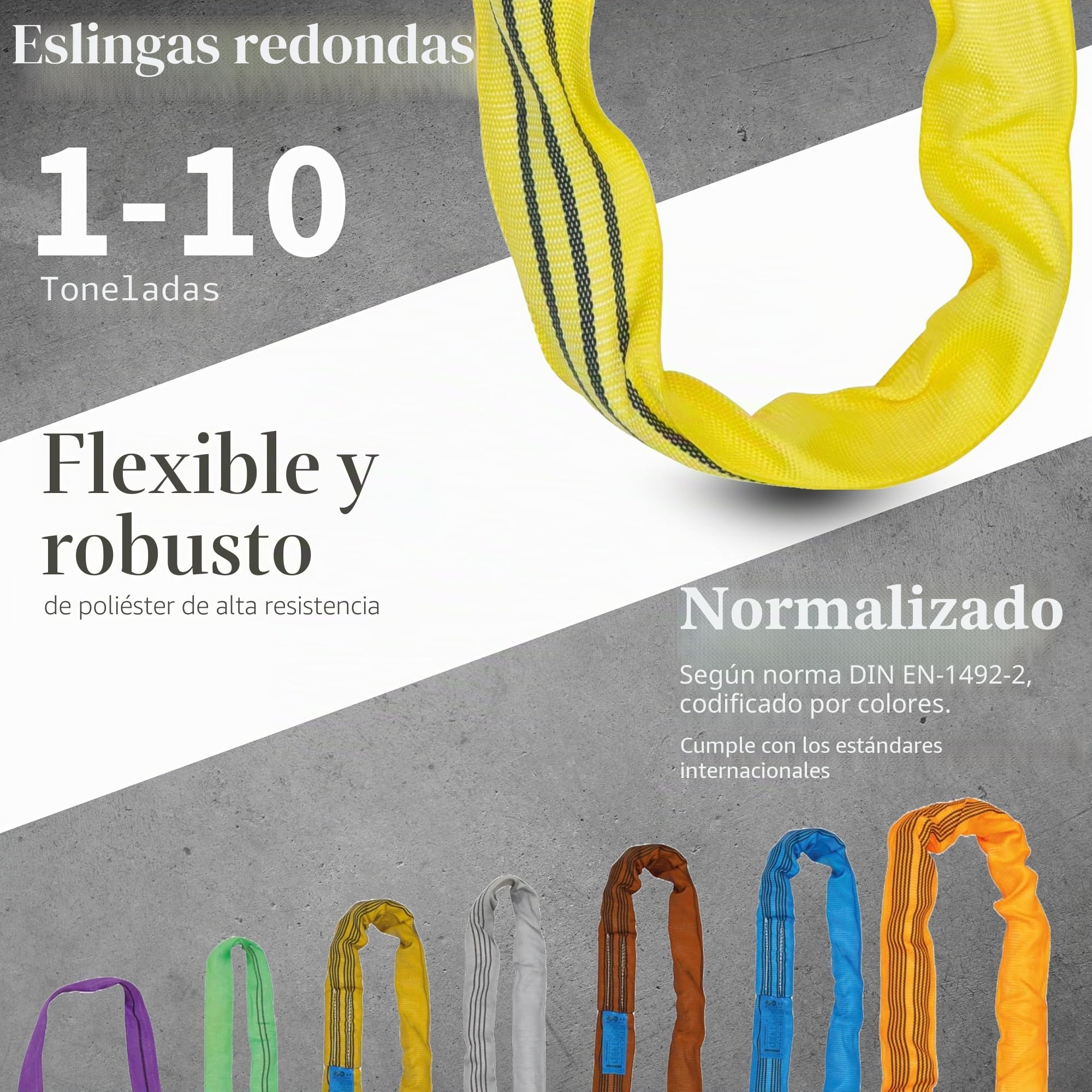 PETEX WLL Eslinga redonda 1000 kg 1 m DIN EN 1492-2 morado