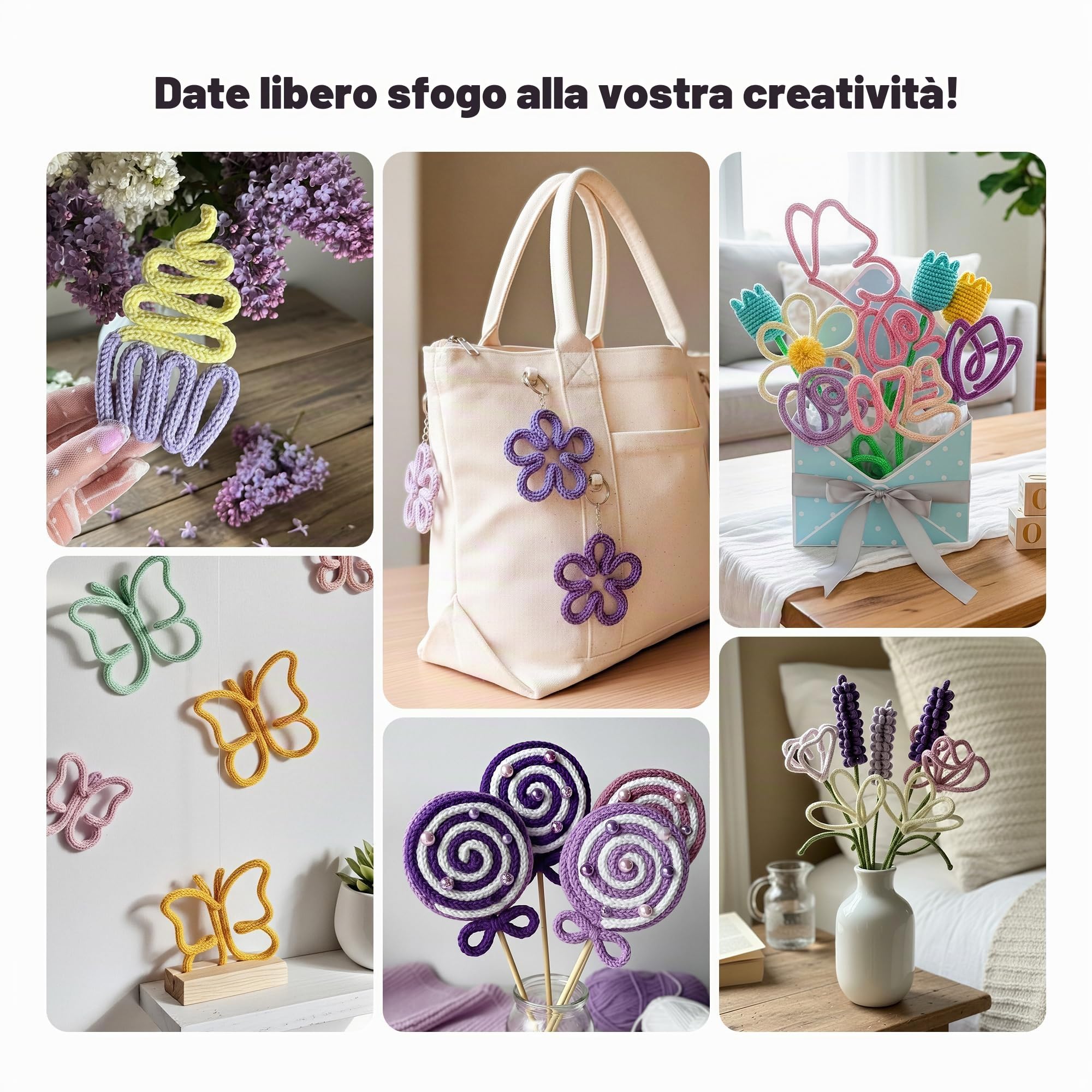 Caydo Macinino per maglieria, macchina per maglieria elettrica Pro, molto efficiente, produzione automatica di tubi per maglieria, filo decorativo a velocità regolabile (brevettato)