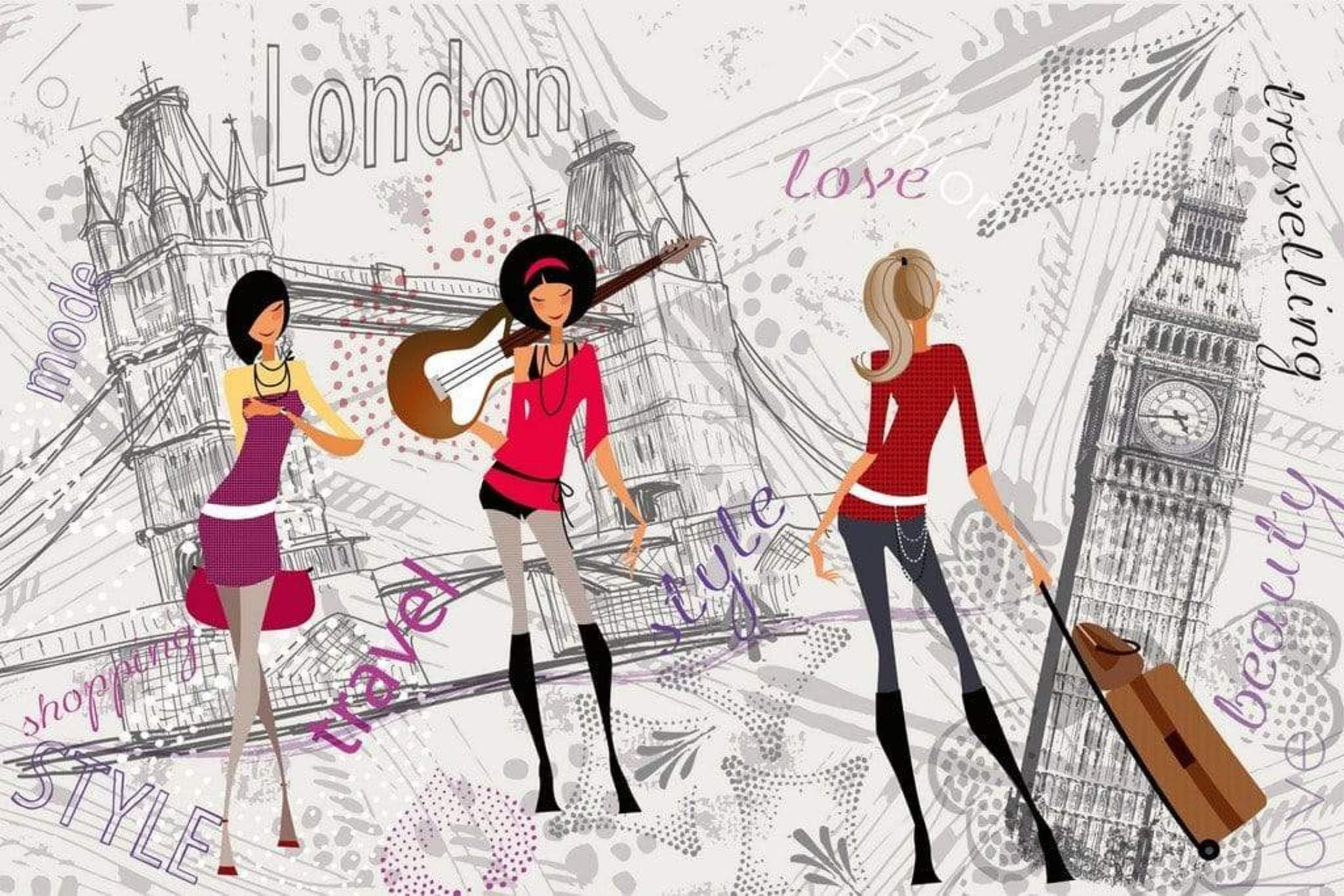 Fototapeta z włókniny Londoner Style 375 x 250 cm | tapeta flizelinowa - tapeta ścienna do salonu, sypialni, biura, korytarza | jakość premium - Made in EU - w zestawie klej do tapet