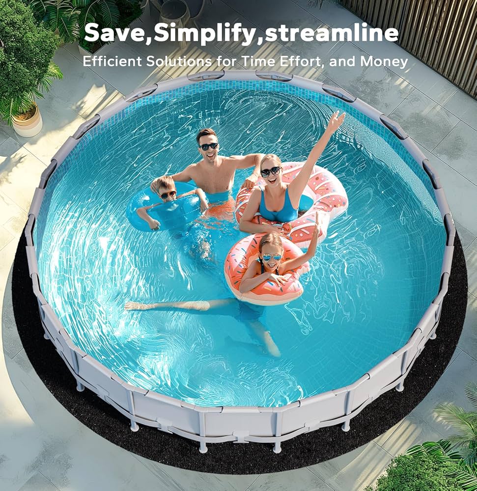 Above Ground Pool Liner Pad, 15' Foot Round, Pre-Cut Heavy Duty Outdoor Pool Pads For Above