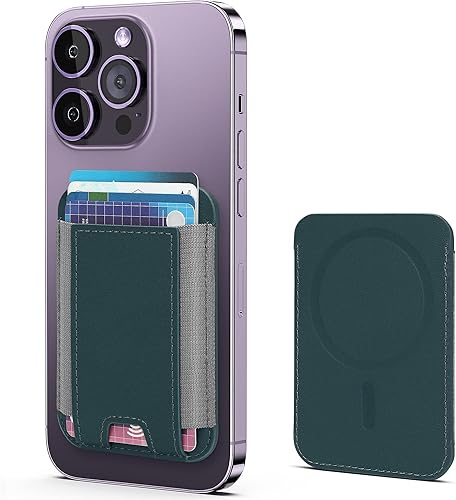 GANSBOL Cartera magnética para teléfono con MagSafe, cartera magnética de cuero Magsafe para iPhone serie 121314, tarjetero para Apple MagSafe,