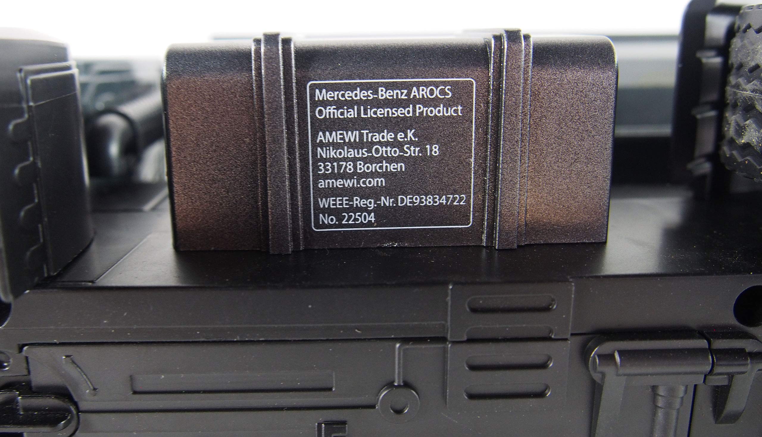 Amewi 22504 Mercedes-Benz ciężarówka wywrotka PRO metal V2 pojazd licencyjny zdalnie sterowany RTR 2,4 GHz dodatkowy akumulator szary