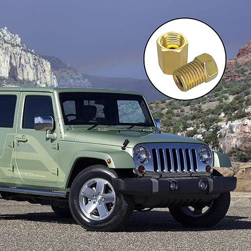 Miniatura 7 de Surtido de 12 piezas de accesorios de línea de freno invertido de latón, 38 pulgadas, 24 roscas, 4 uniones, 8 tuercas para tubo de línea de freno de