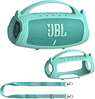 Vista 8 de JCHPINE Funda de Silicona para Altavoz Bluetooth Portátil JBL Charge 5, Soporte de Piel Protectora para Accesorios de Altavoz JBL Charge 5
