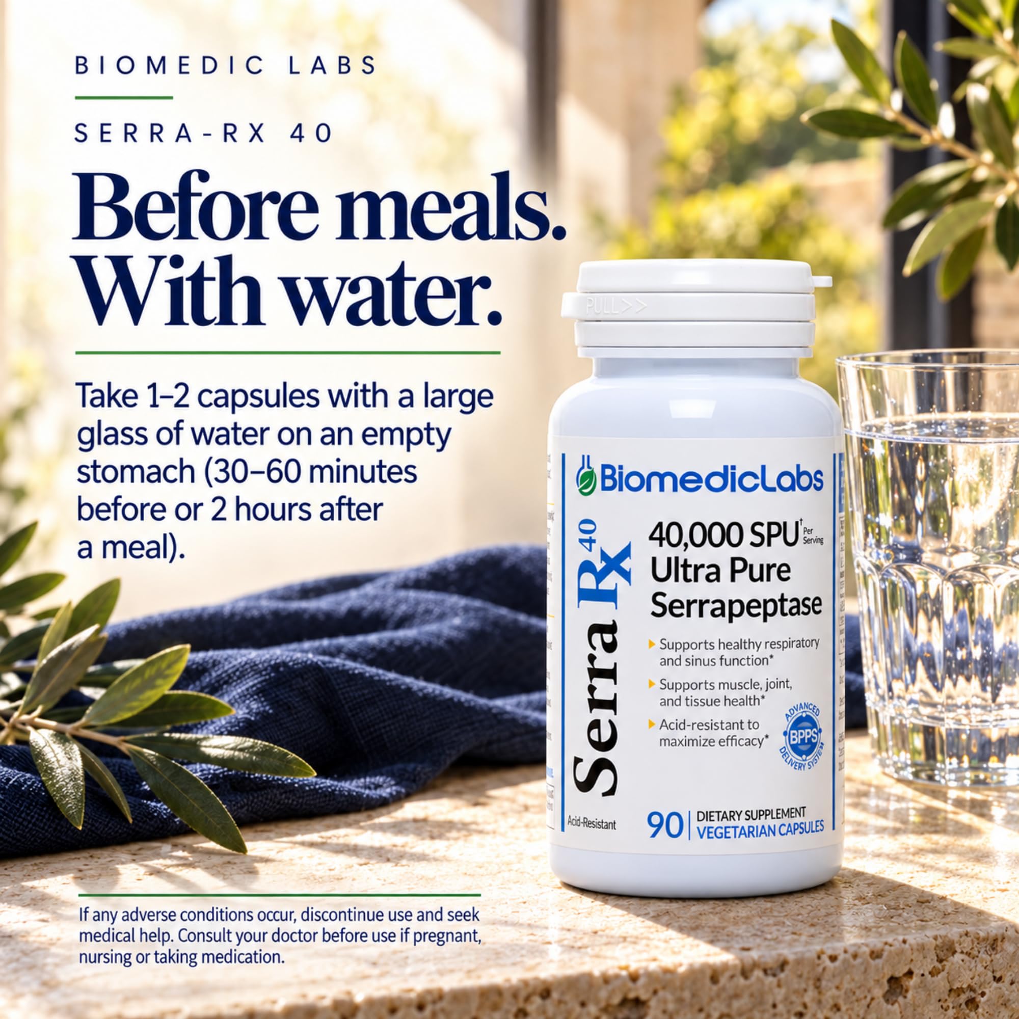 Biomedic Labs Serra-RX 40 Serrapeptase, 40,000 SPU, 90 Capsules — Amazon image 9