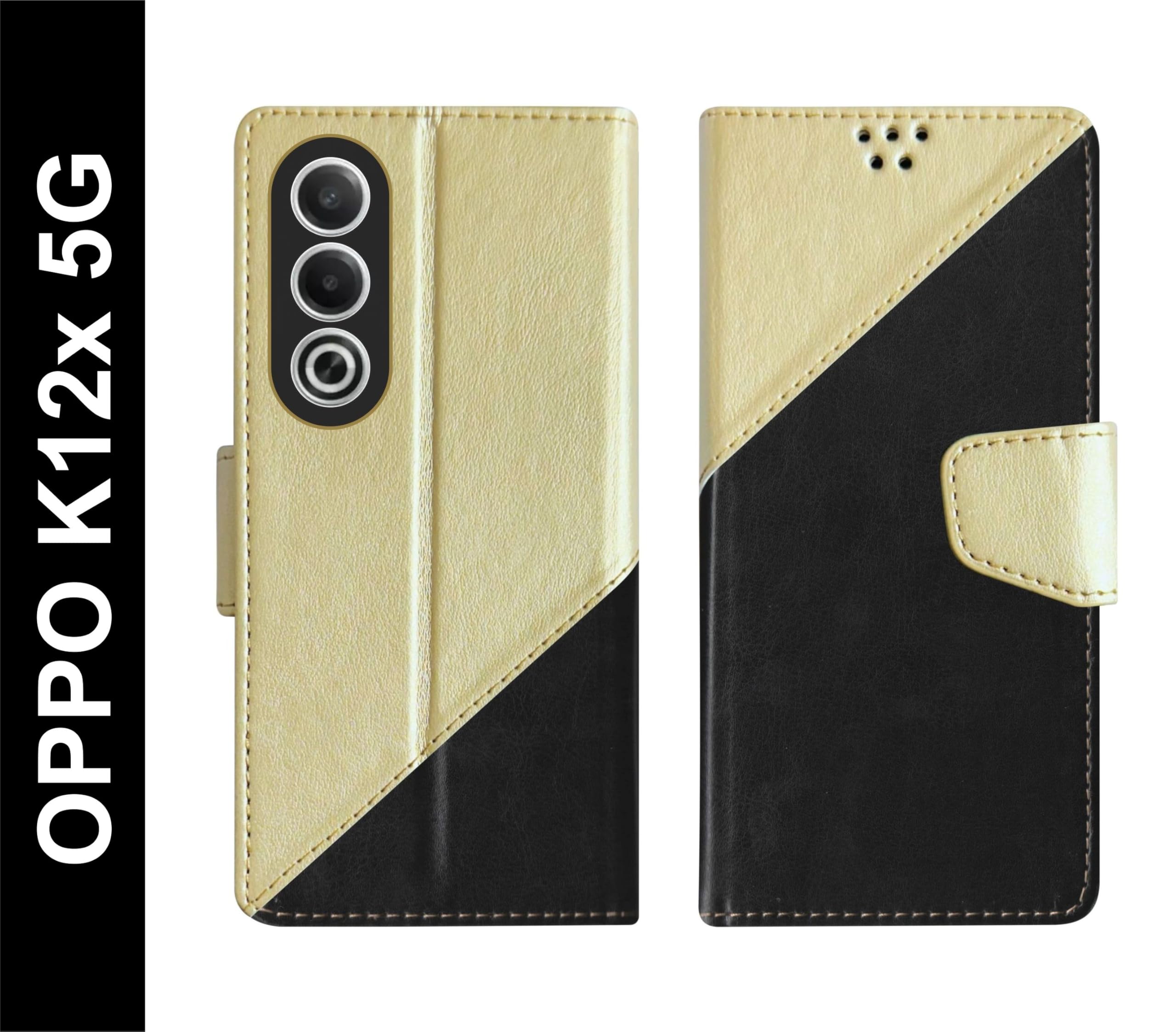 SBMS Faux Leather Flip Cover for Oppo K12x 5G Back Cover Case with