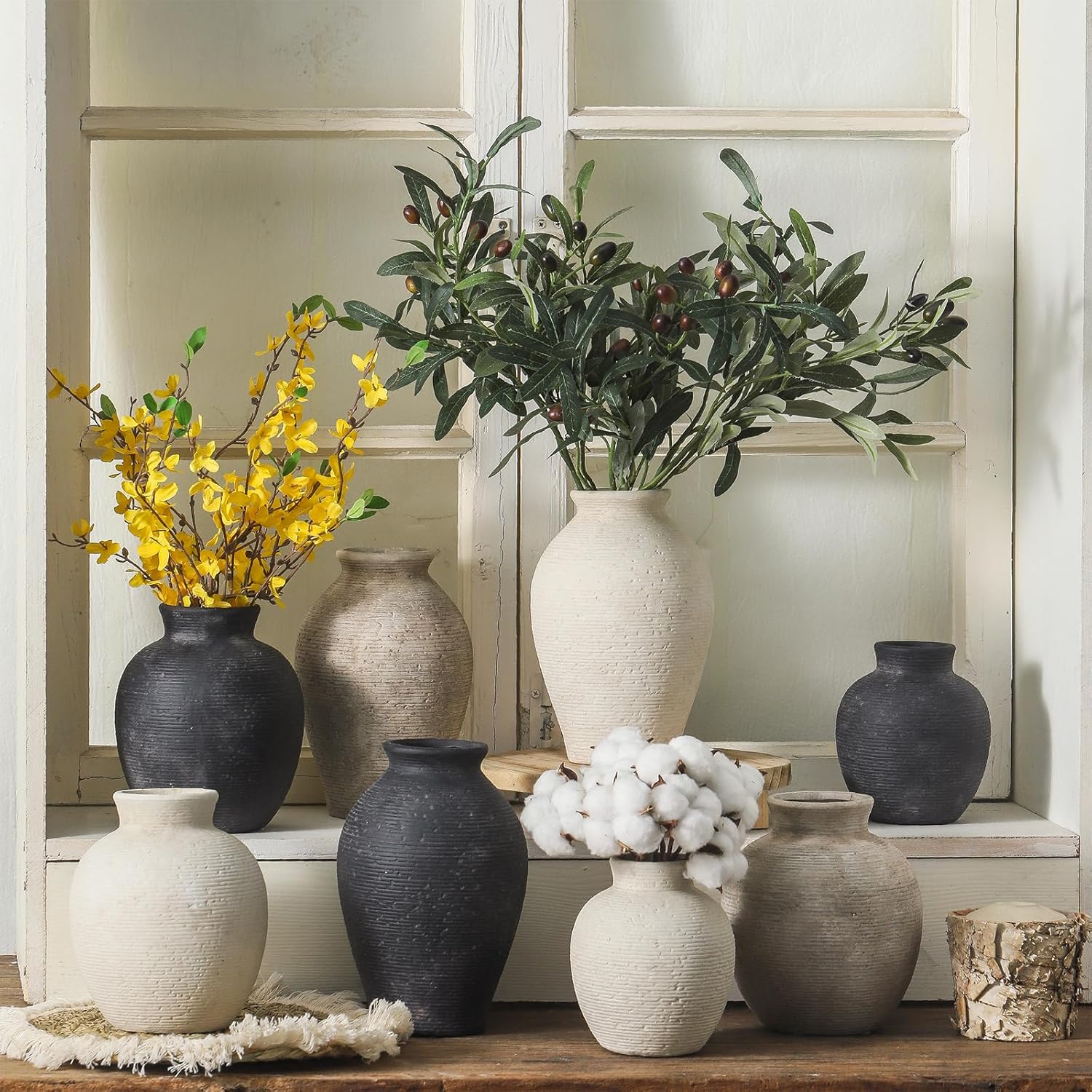 Charming Rustic Ceramic Vase for Versatile Home Décor