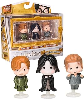Wizarding World Harry Potter, Micro Magical Moments Year 3 Figure Set with Remus Lupin, Severus Snape & Peter Pettigrew & Display Case