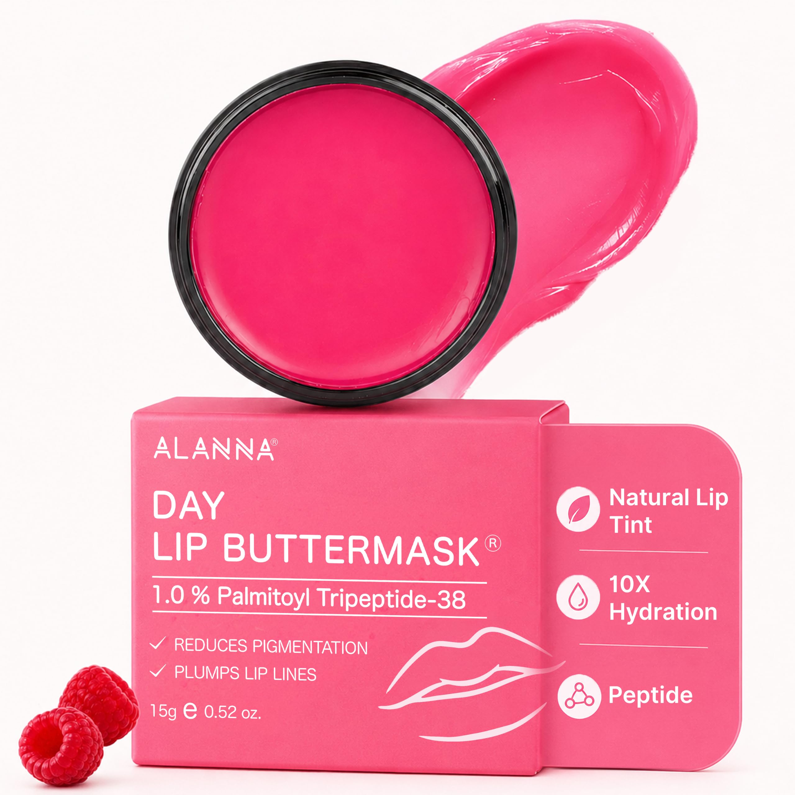 ALANNA® Day Lip ButterMask® | Tripeptides, Olive Squalane & Vitamin E | Soft, Smooth & Plump Lips | Naturally Glowing, Glossy, Hydrated & Moisturized Lips | Smoothes Flaky | For Women and Men | 15 gm-image-4