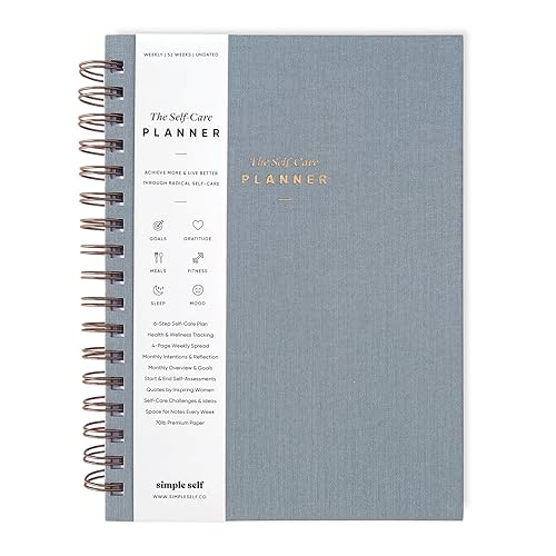 Simple Self The Self-Care Planner by - Undated 12-Month Life Planner - Daily, Monthly, Weekly - Focus on Wellness, Productivity, Achieving Goals, and Happiness (Moon, Weekly Edition: 12 Months)