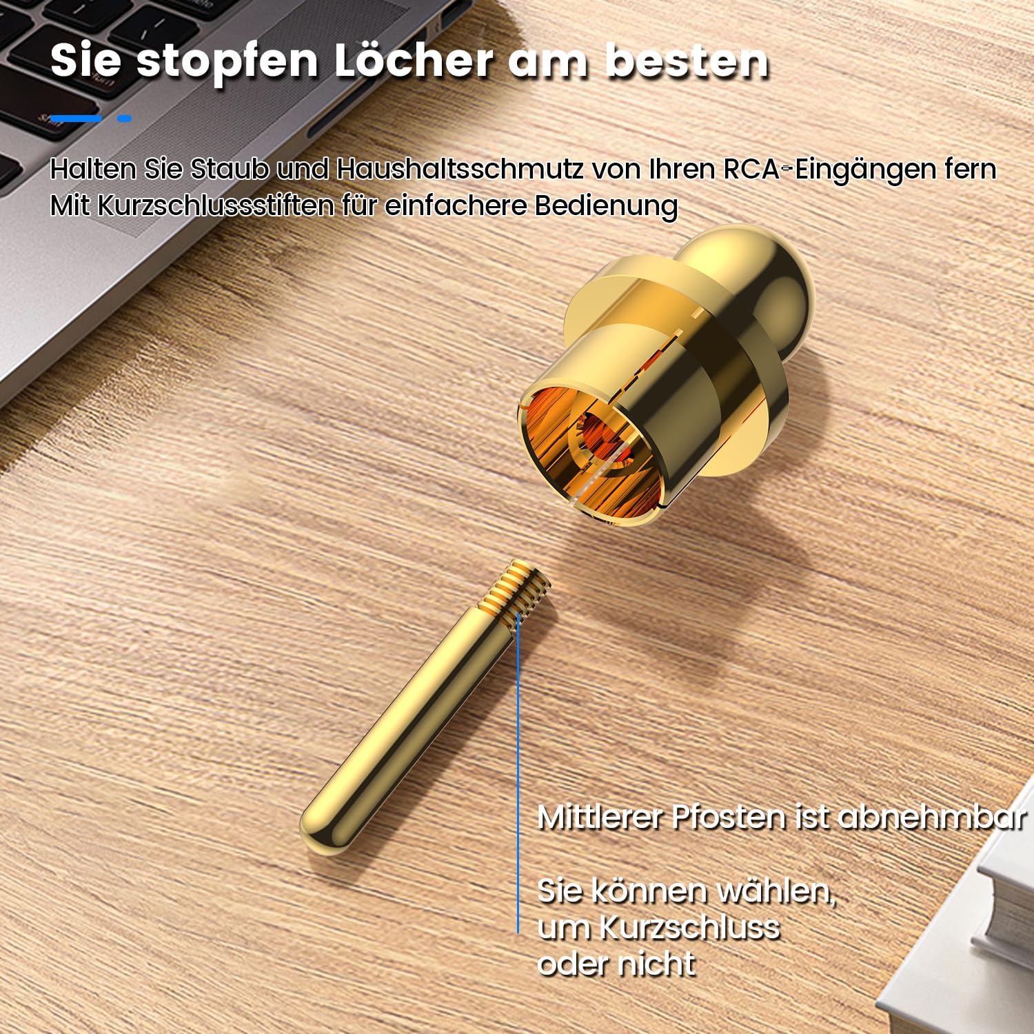 8 X Sieveking Sound RCA Cinch Caps Tappi Di Chiusura Protezione Da