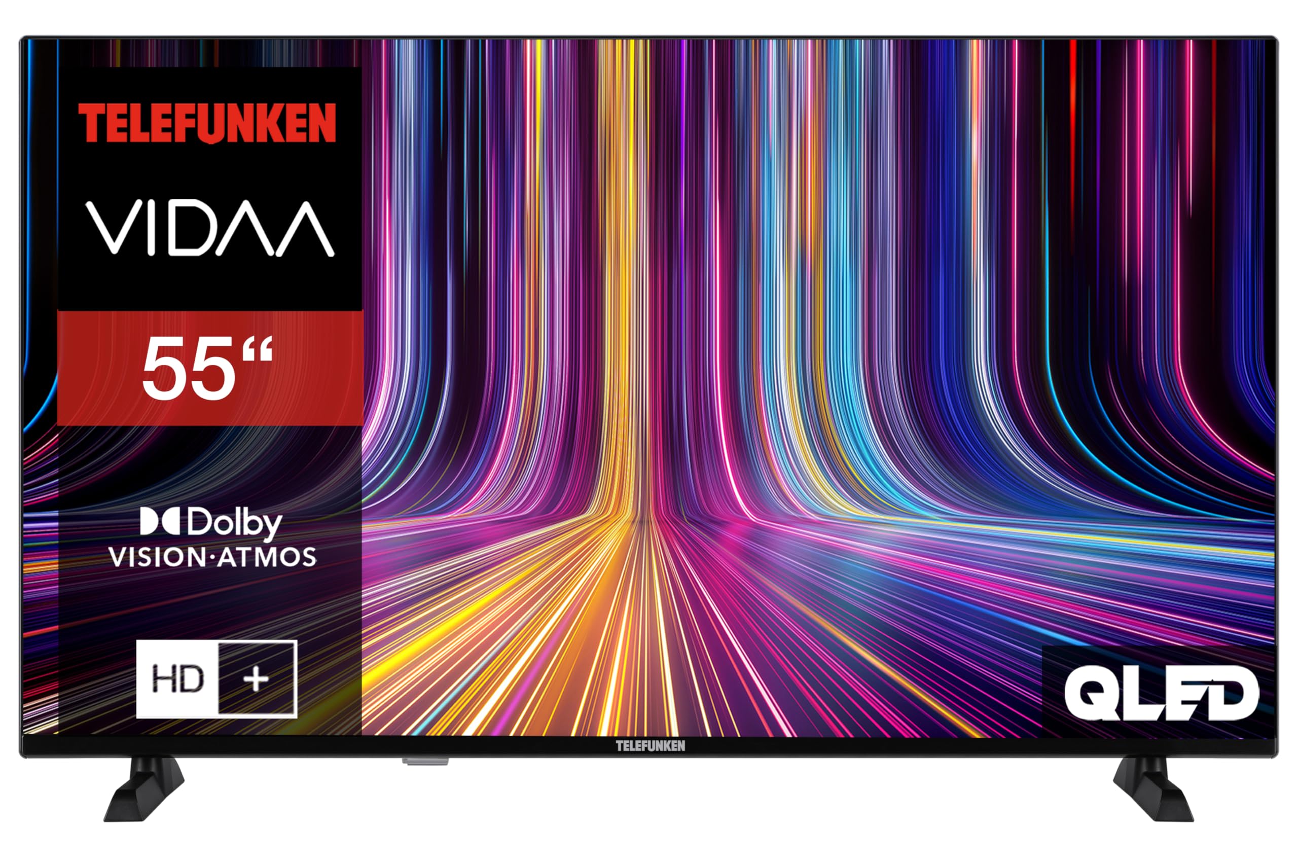 Telefunken QLED Fernseher Smart TV VIDAA QU55VP750S 4K Fernseher UHD 55 Zoll