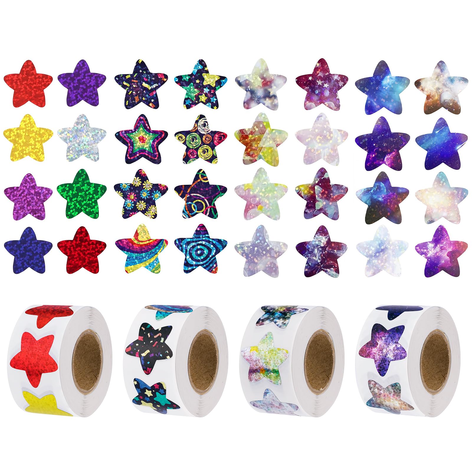 1440 Adesivi Luccicanti A Forma Di Stella, Glitterati, Autoadesivi, Per