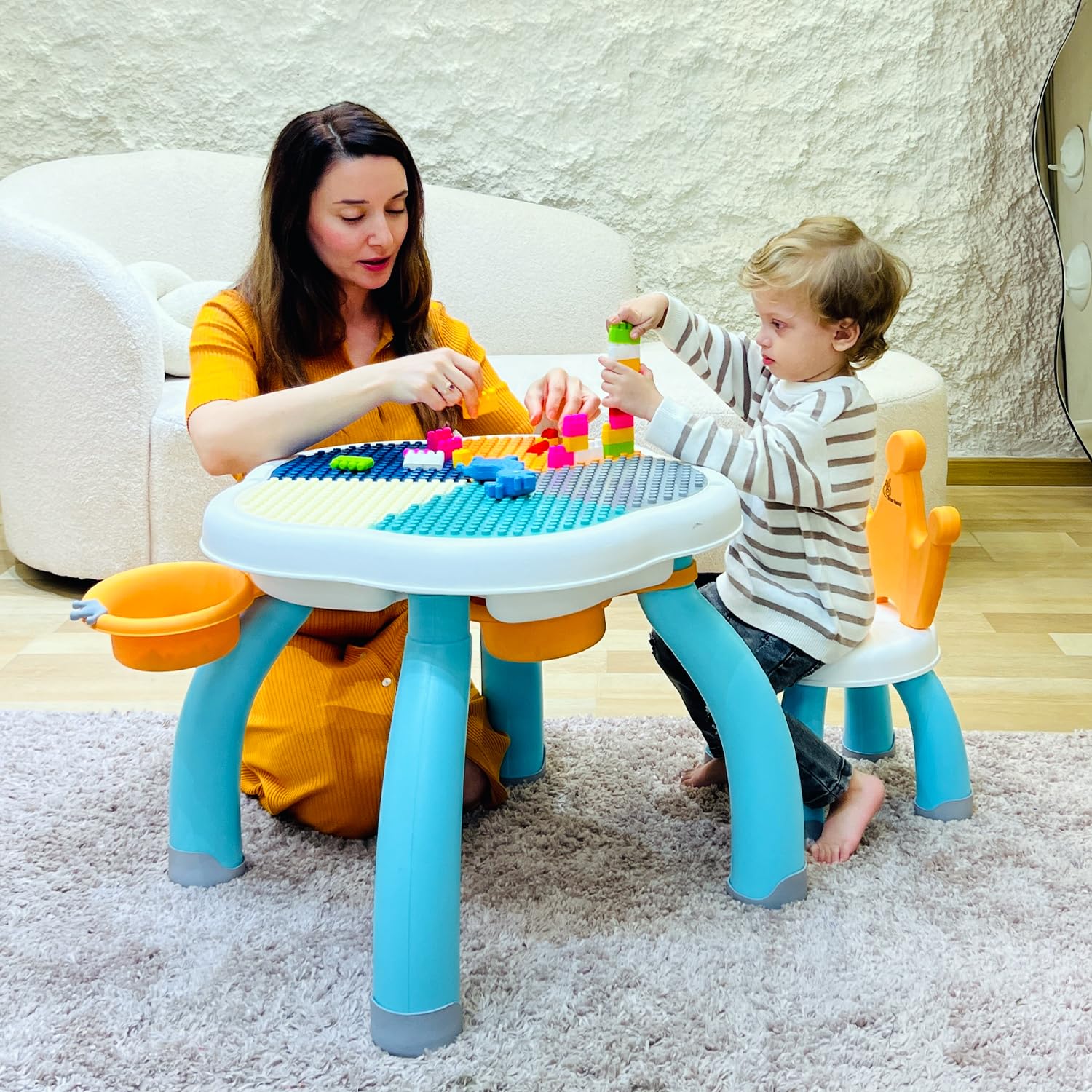 R for Rabbit Little Genius Regal Kids Study Table Set with Chair, 4 in 1 Multifunctional Desk Set for 3-7 Years Kids, Upto 45kgs Weight Capacity (Lake Blue Multi) (B0D9QM97P7) Amazon Price History, Amazon Price Tracker