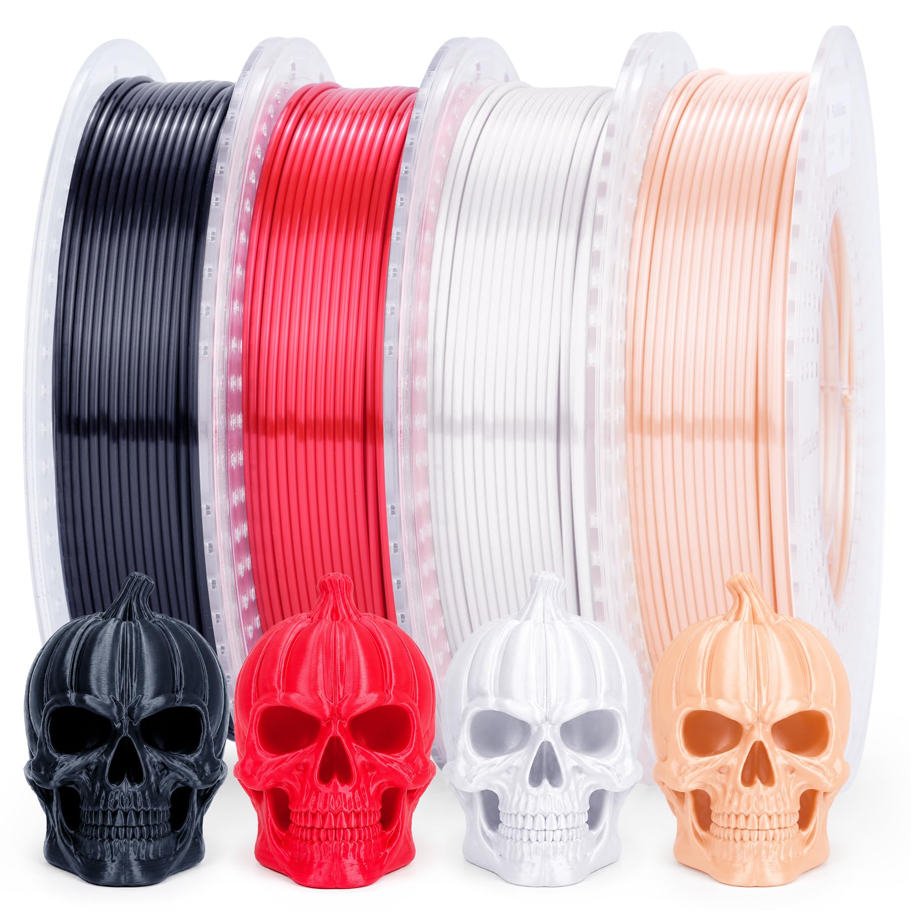 AMOLEN Silk PLA 3D Filament - 4 Colors, Dual Color Printing -25