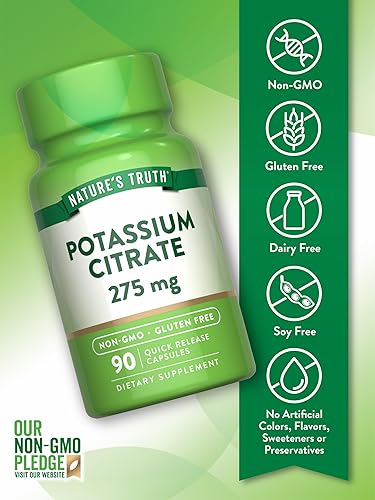 Miniatura 3 de Suplemento de citrato de potasio  275 mg  90 cápsulas  Sin OMG y sin gluten  por Nature's Truth