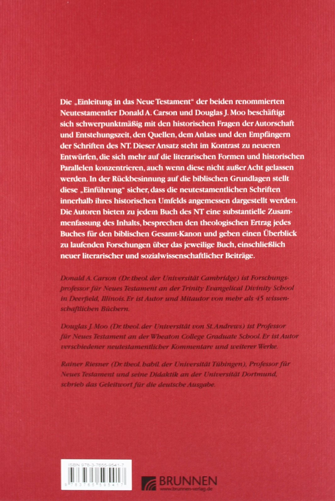 Einleitung in das Neue Testament: Mit einem Geleitwort von Rainer Riesner (TVG - Lehrbücher)