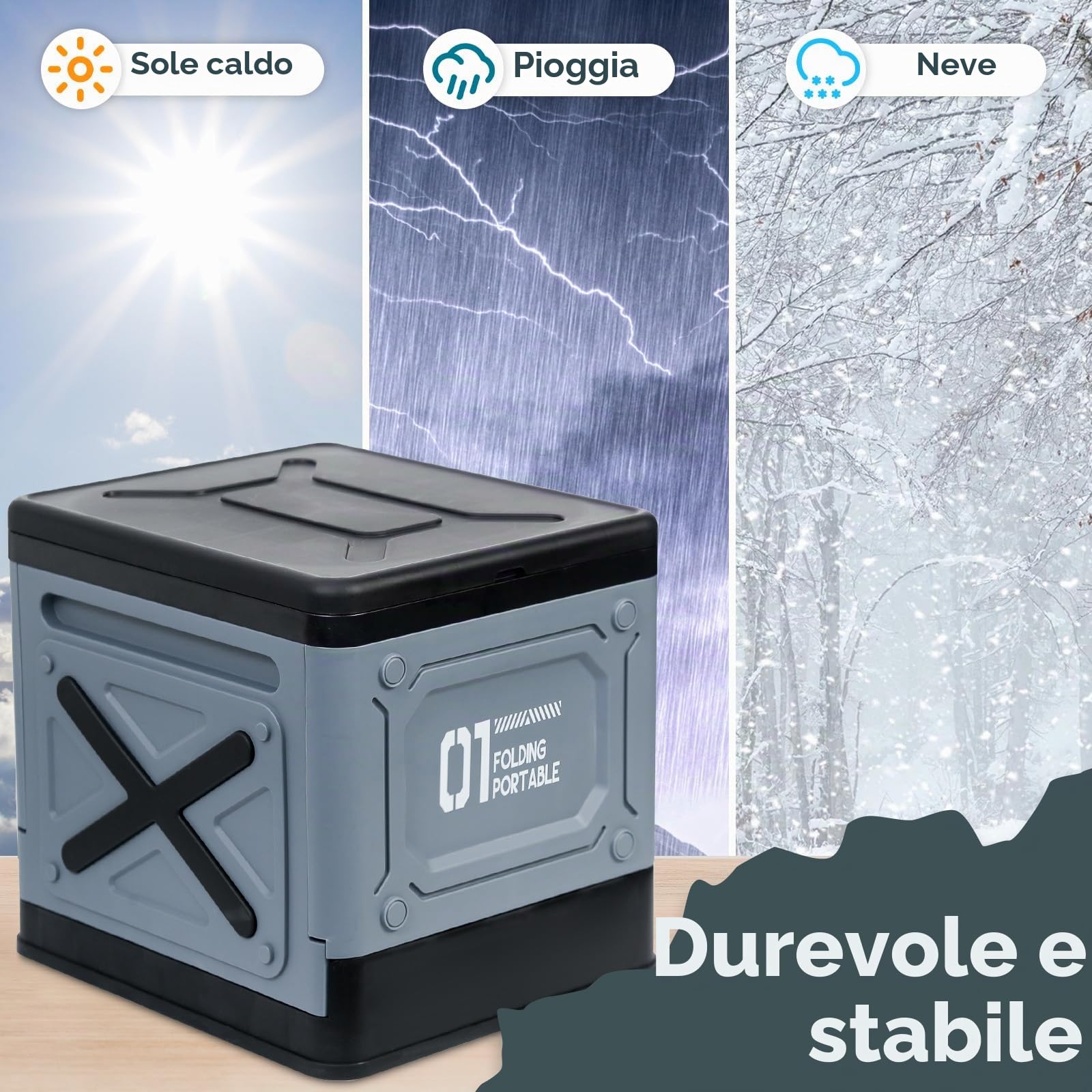 WC Portatile,Water Portatile Adulti,Toilette Portatile Campeggio Pieghevole,WC Portatile Adulti Max 150 kg,Gabinetto Portatile Adulti per Campeggio,Auto,Viaggi (Blu)