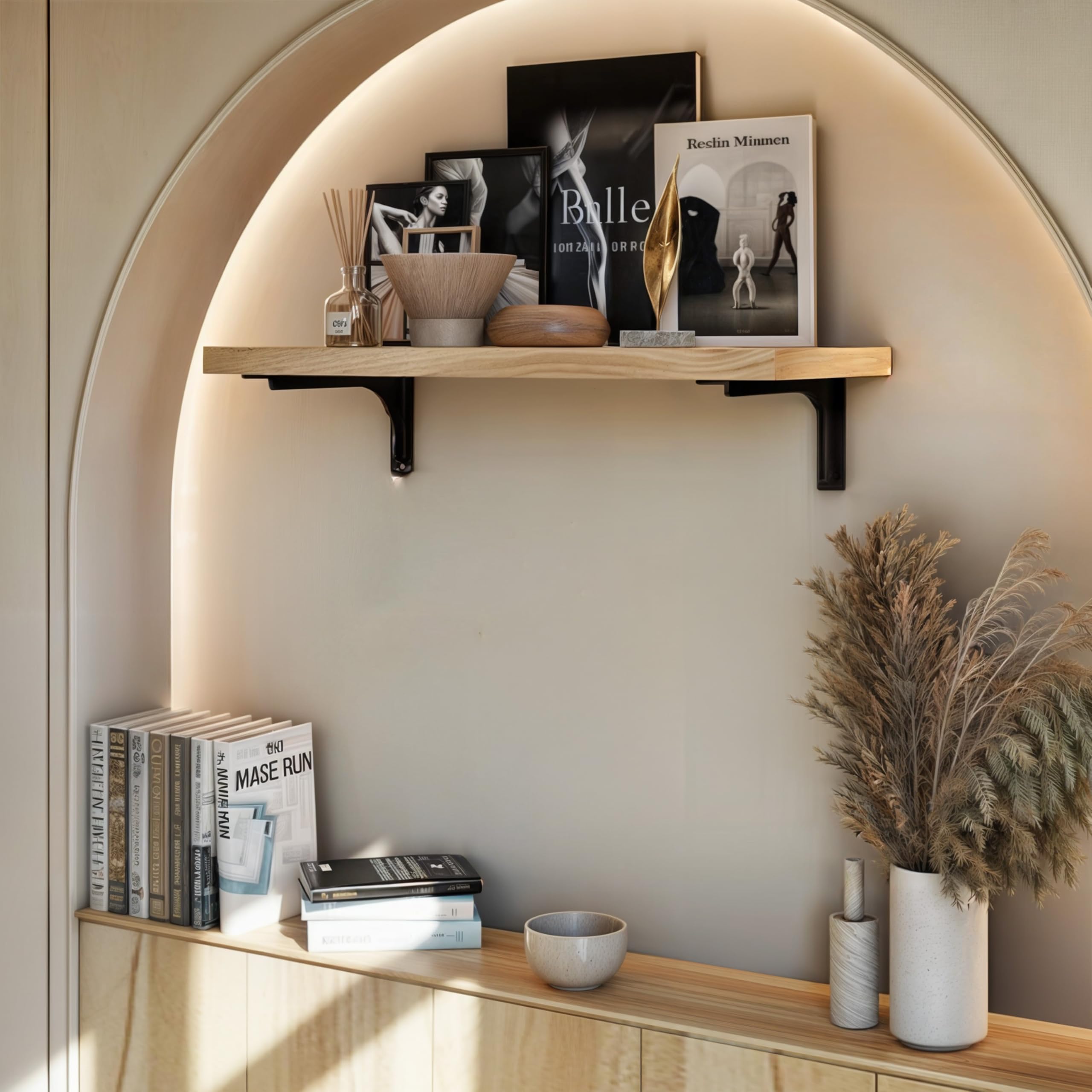 BATODA Floating Shelf Brackets - 4 Pack -5