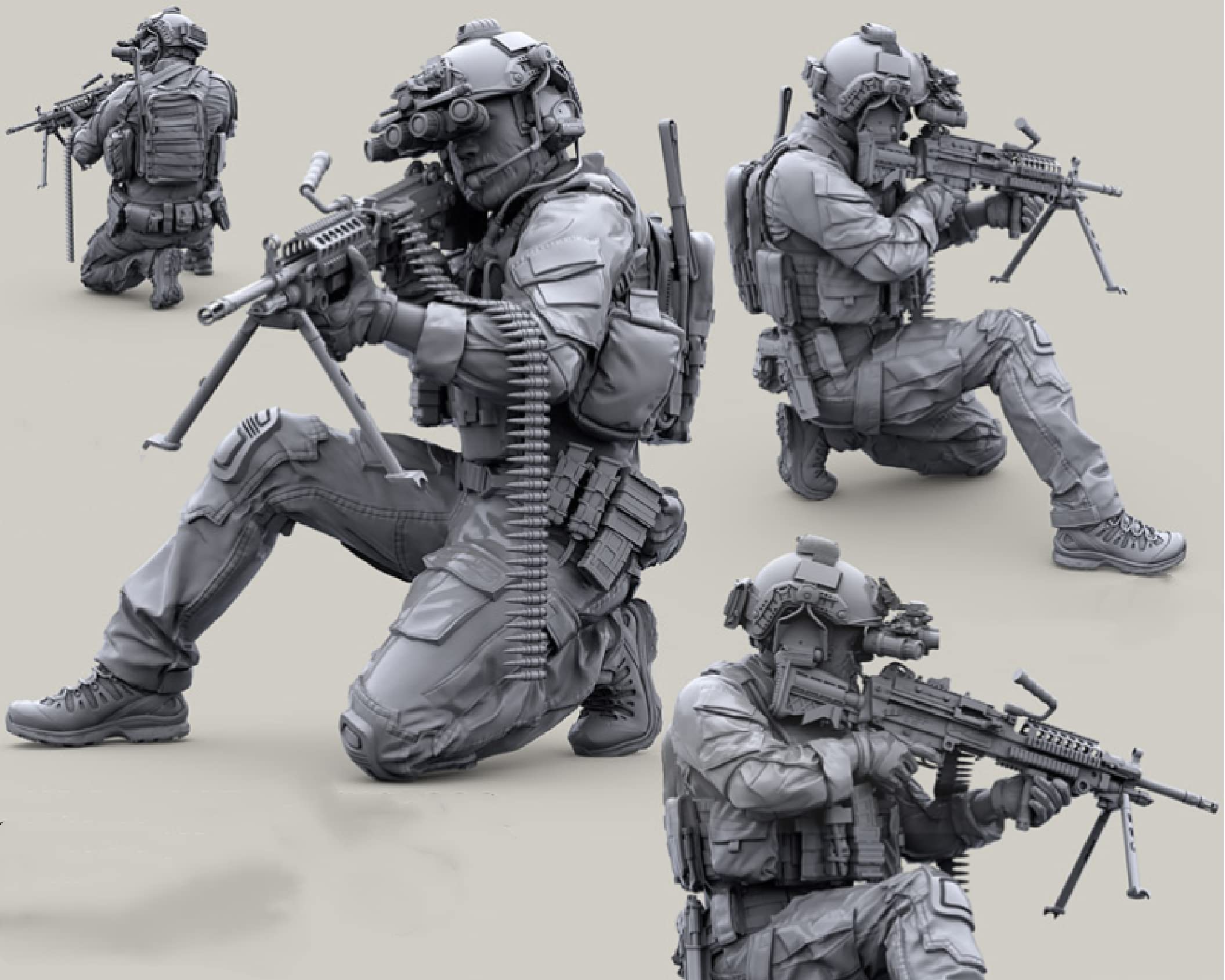 Risjc 1/35 Resin Model Soldier Figure Military Series US Special Forces Commando (6 Personen) Unmontierter, unbemalter Miniaturen-Bausatz