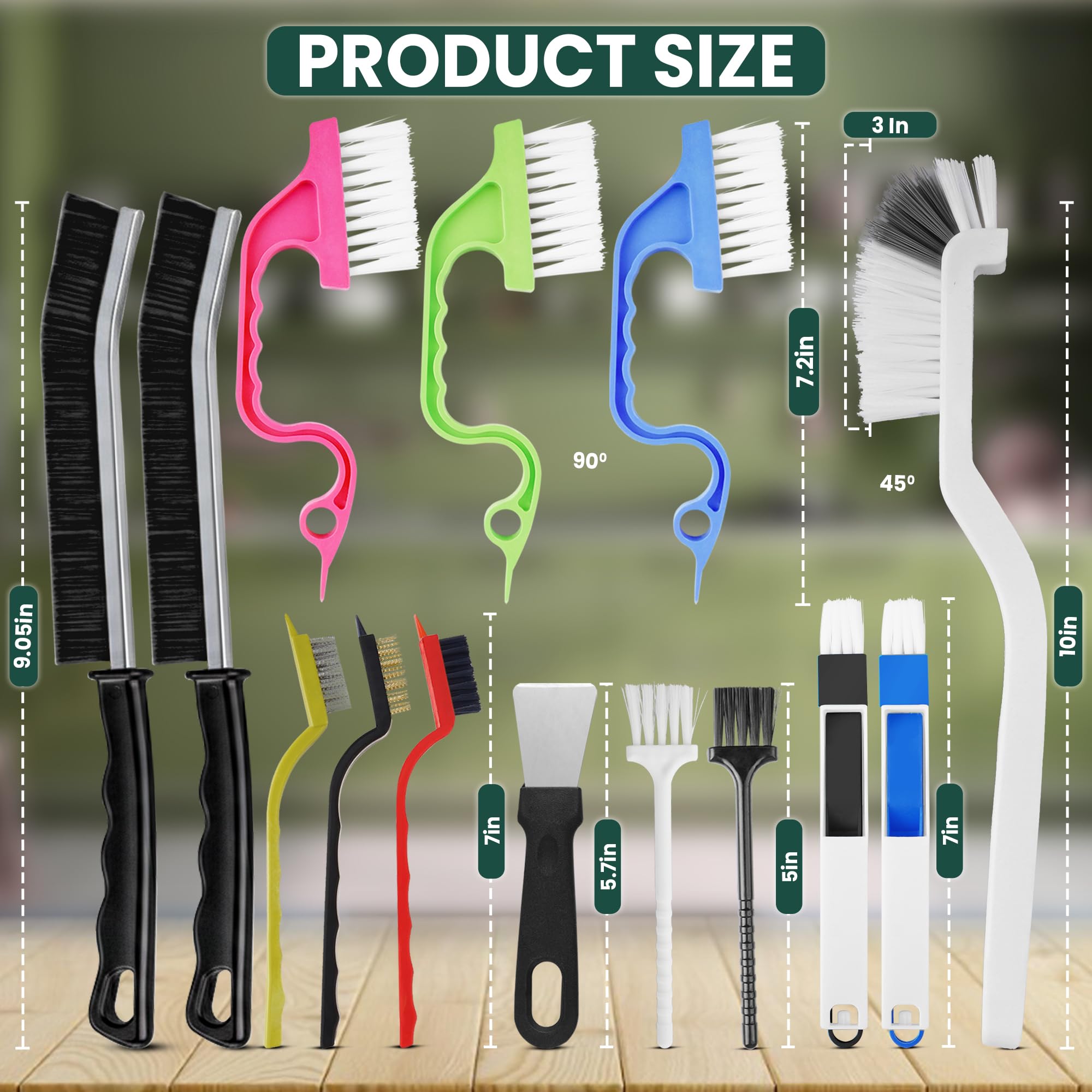 Crevice Cleaning Brush Set - 17 Piece -31 Crevice Cleaning Brush Set - 17 Piece -31