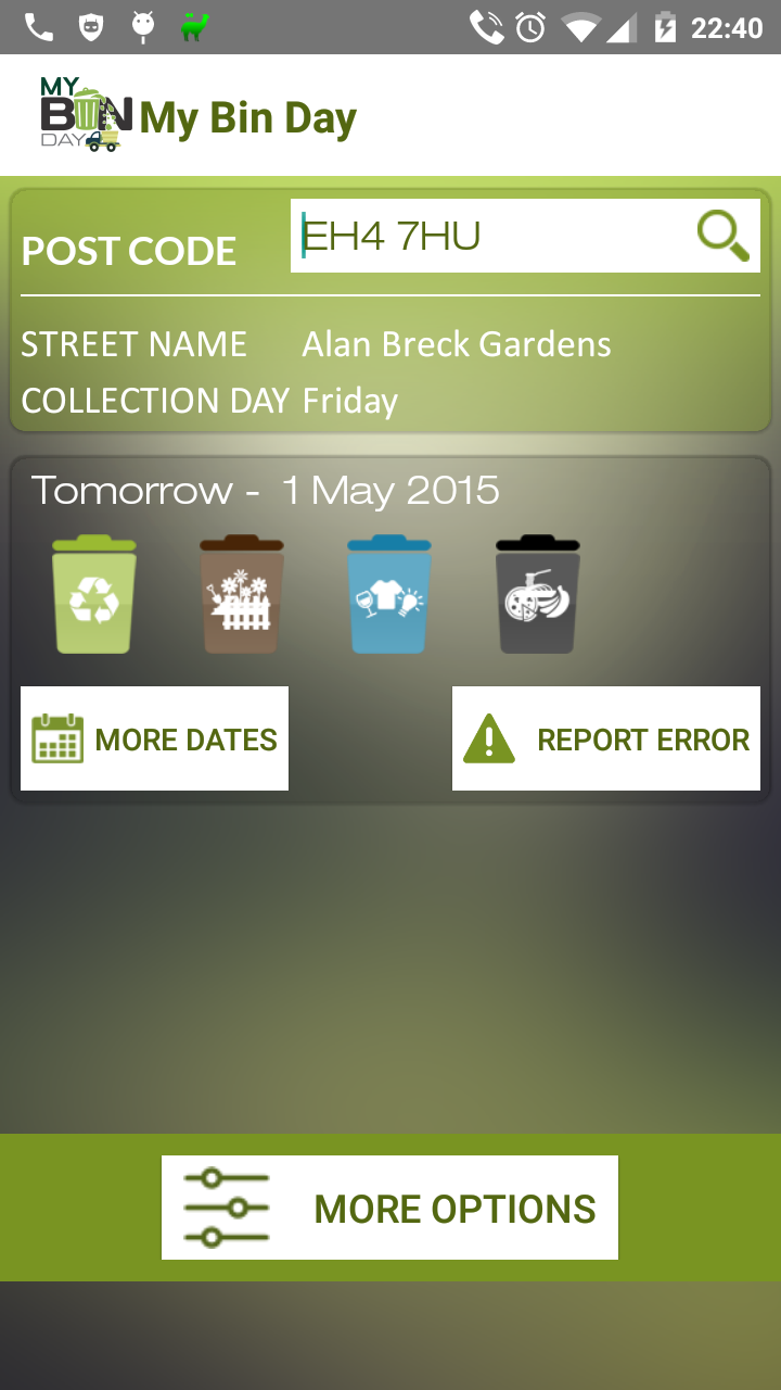 My Bin Day App on Amazon Appstore
