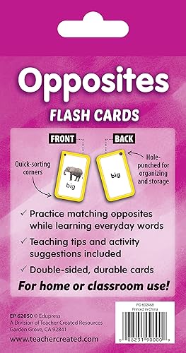 Miniatura 6 de Teacher Created Resources Tarjetas flash opuestos