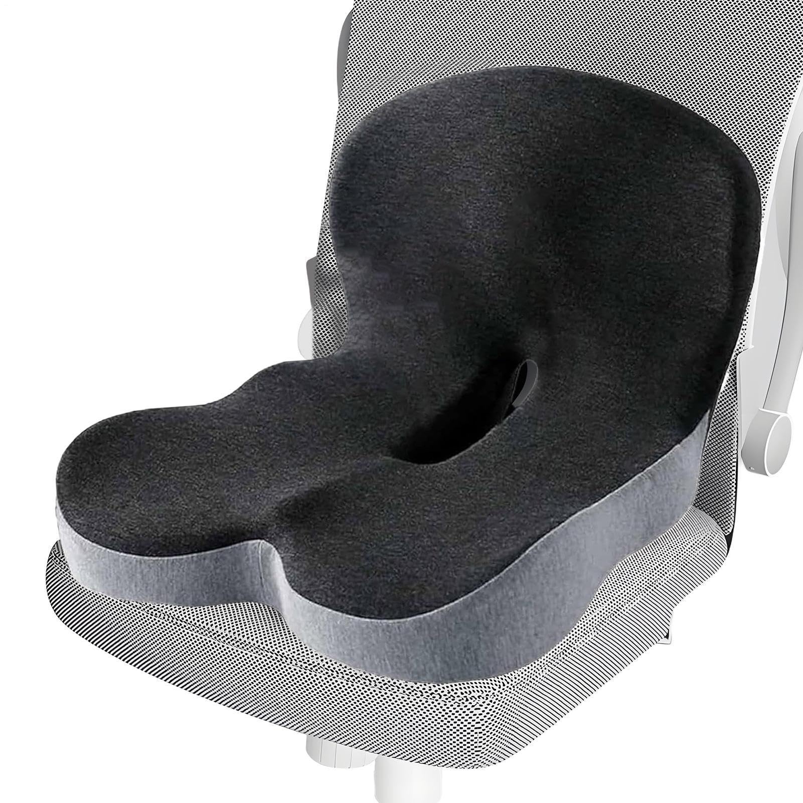 Cuscini per sedie in memory foam con cuscino integrato | Protezione lombare per coccige, per anziani, donne, uomini, adulti, viaggi, camion, dormitorio