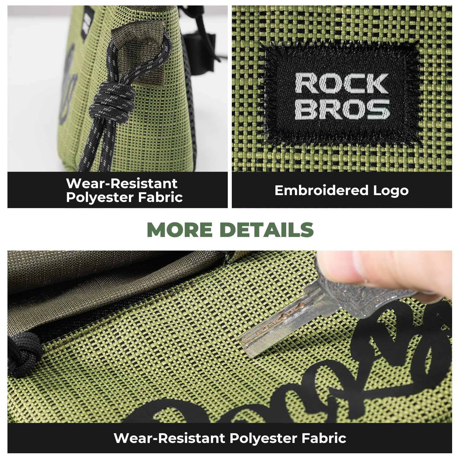 ROCKBROS Sacoche de Guidon Vélo 2 en 1 – Sac Avant & Bandoulière, pour Vélo Pliant Brompton, Capacité Extensible, Installation Facile, Compatible avec Tous Types de Vélo, Sacoche de Guidon Vélo