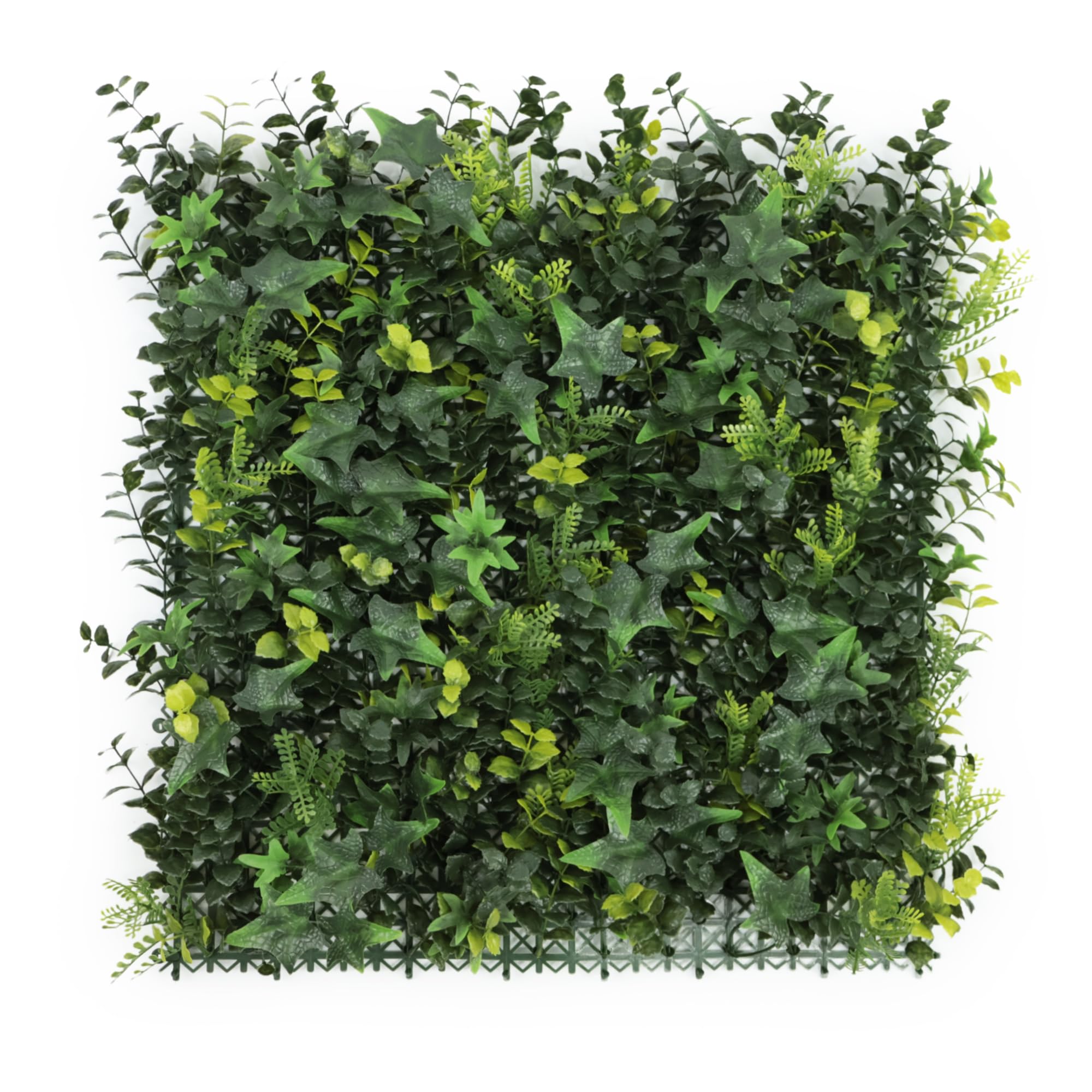 VERDEARTH Artificial Grass Wall Panels, 12pcs 20"x20" Plant Wall Mats for Greenery Backdrop, 3 sqms Outdoor Green Hedges for Privacy Screening Fence Covering
