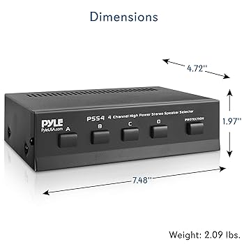 Amazon | Pyle Home PSS4 4チャネル ステレオ スピーカー