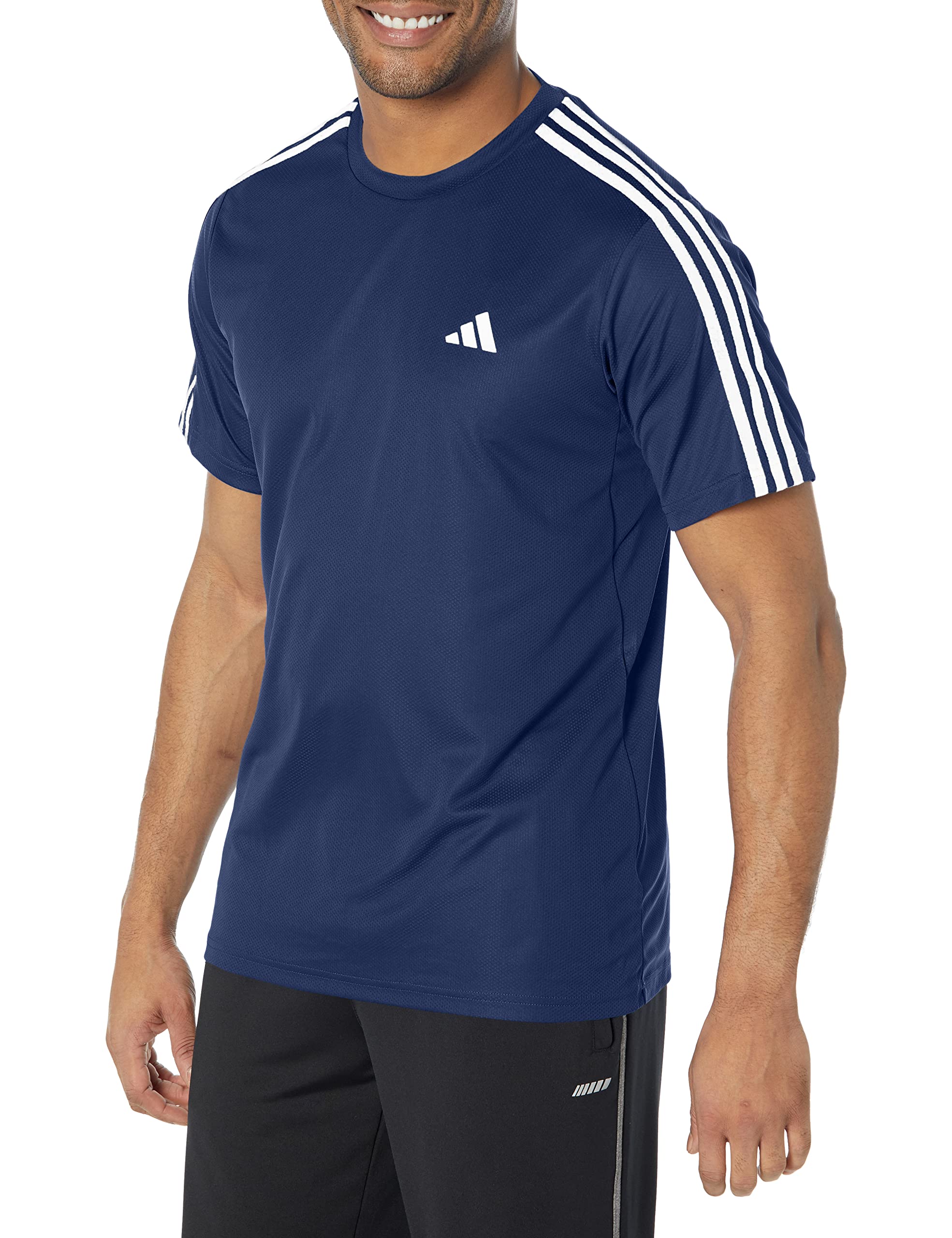 adidasMen's Essentials Base 3-Stripes Training T-Shirt