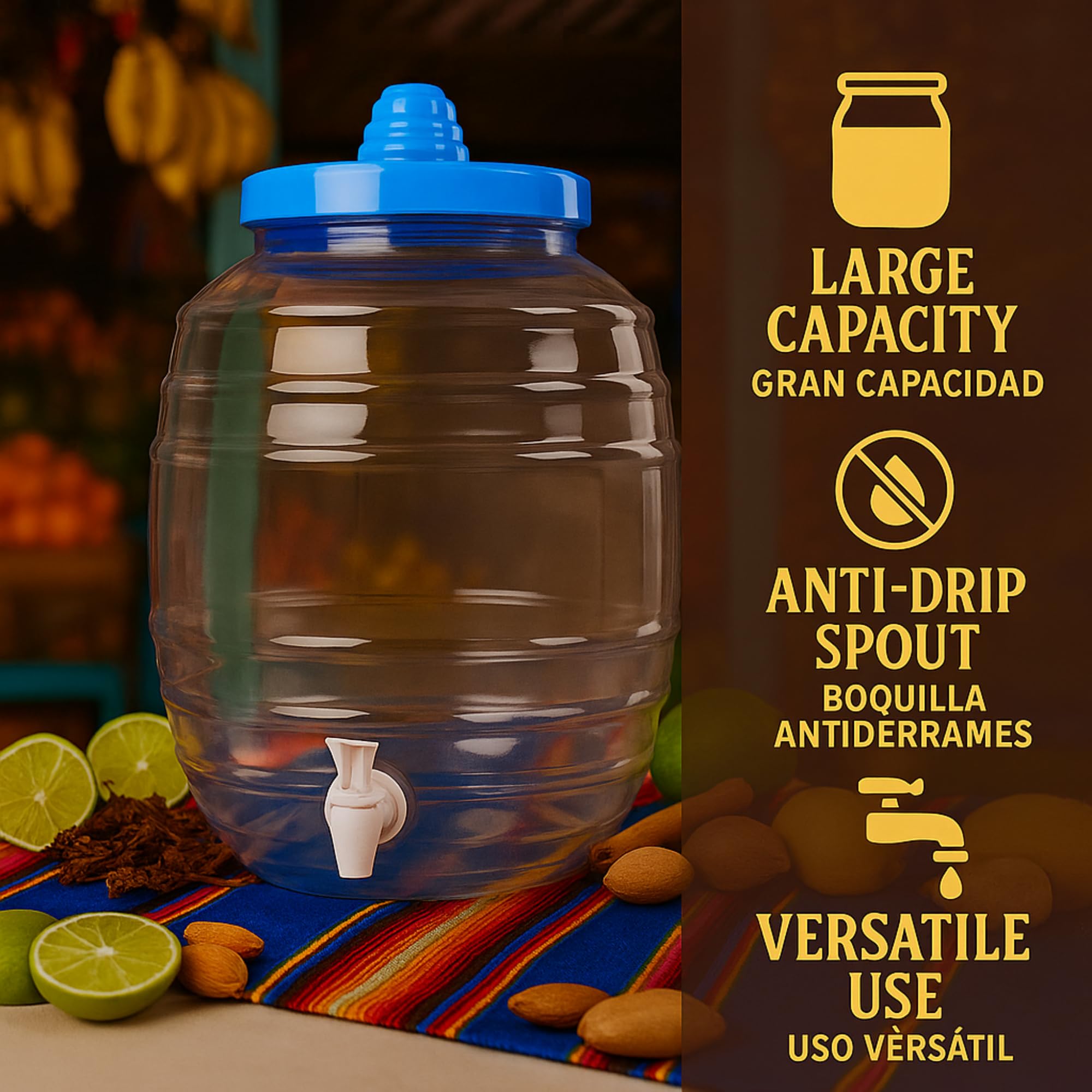 Amazon.com | 5 Gallon Jug with Spout-Mexican Vitrolero Tapadera