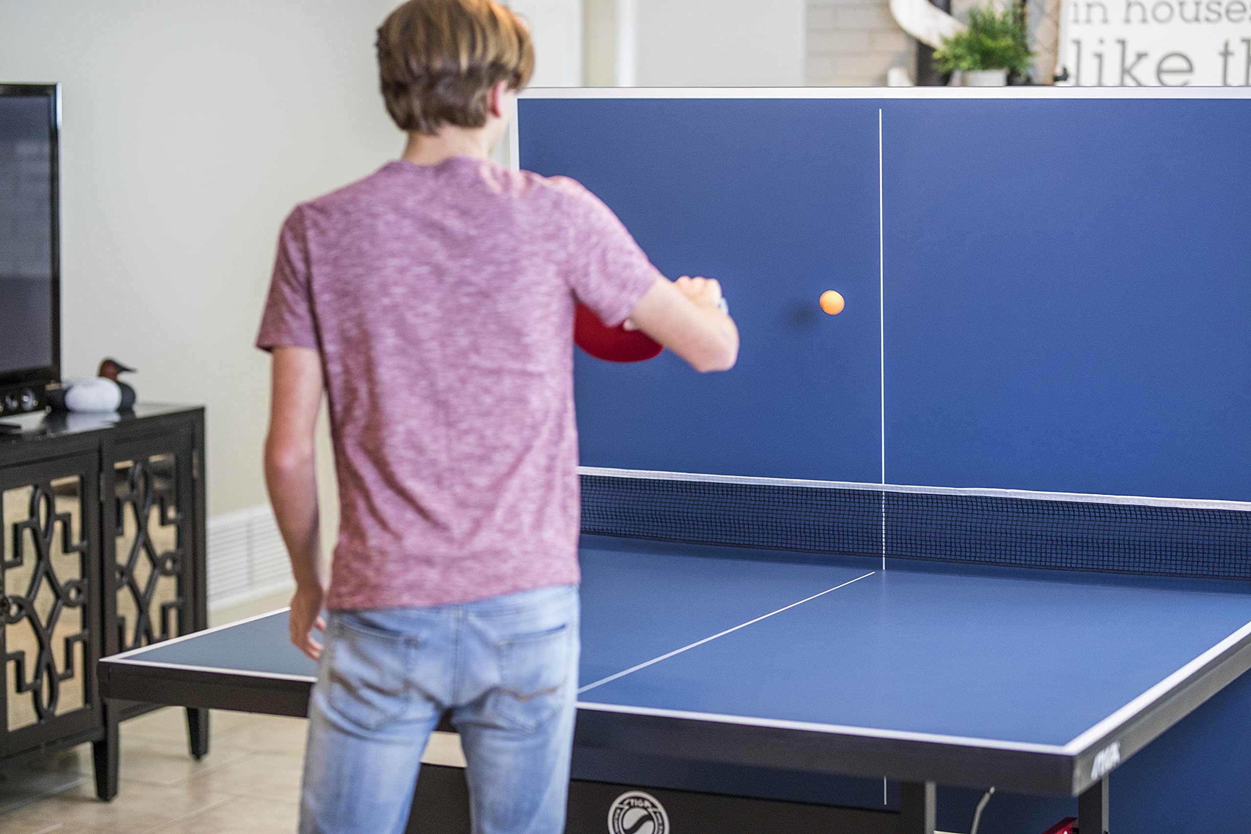 STIGA Advantage Competition-Ready Indoor Table Tennis Tables 95% Preassembled Out of the Box with Easy Attach and Remove Net - Multiple Styles Available