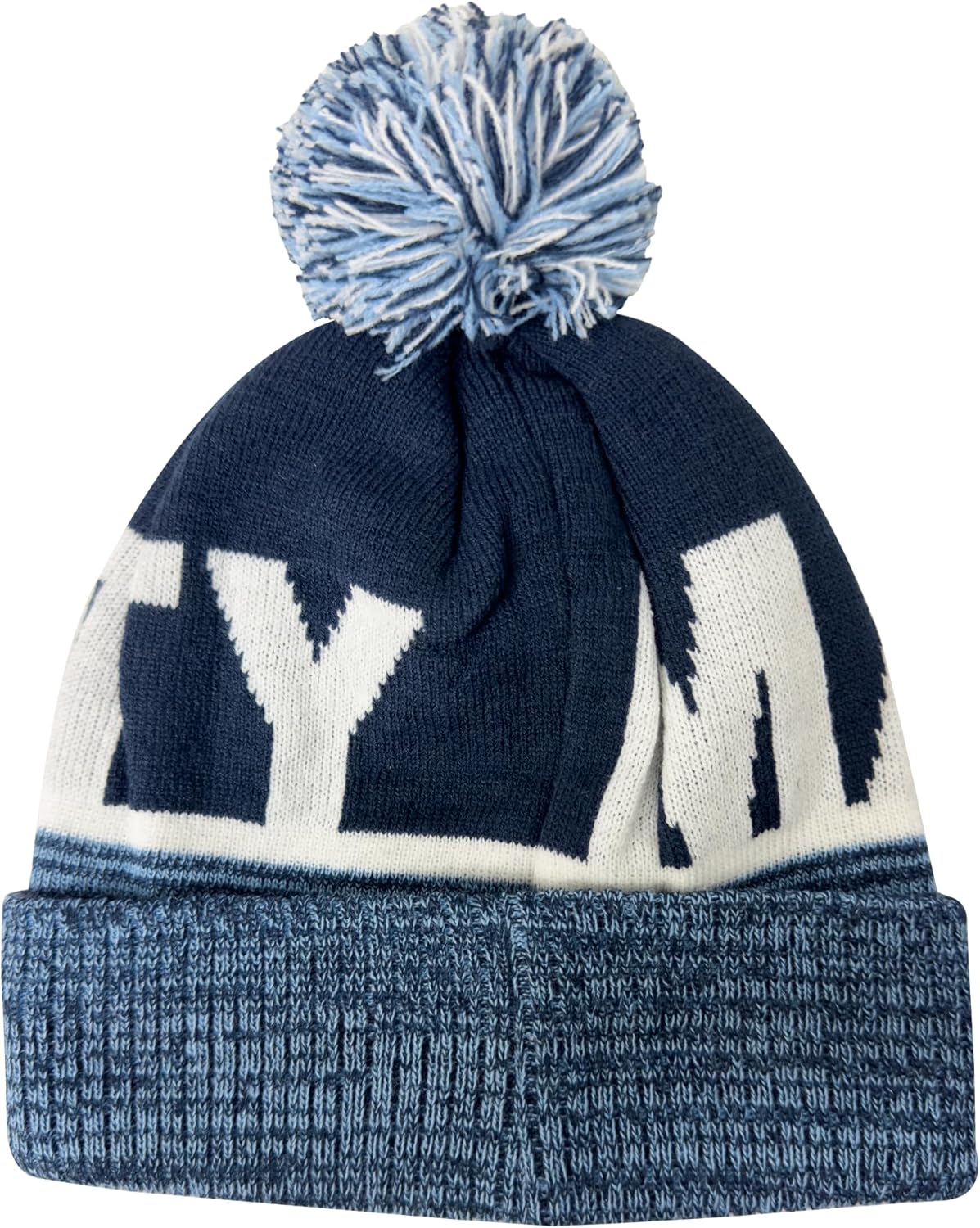 Fan Ink Kid's Manchester City Beanie, Licensed Man City Pom Pom Knit Skull Winter Hat Blue - Image 4